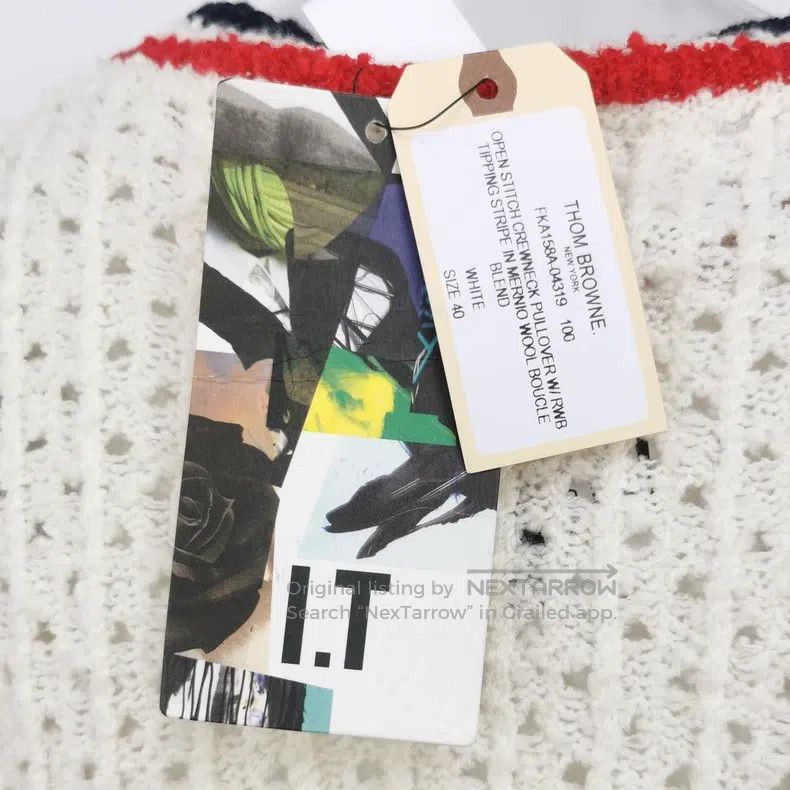 Thom Browne Thom Browne Woolen sweater with round collar and openwork Size US S / EU 44-46 / 1 - 4 Thumbnail