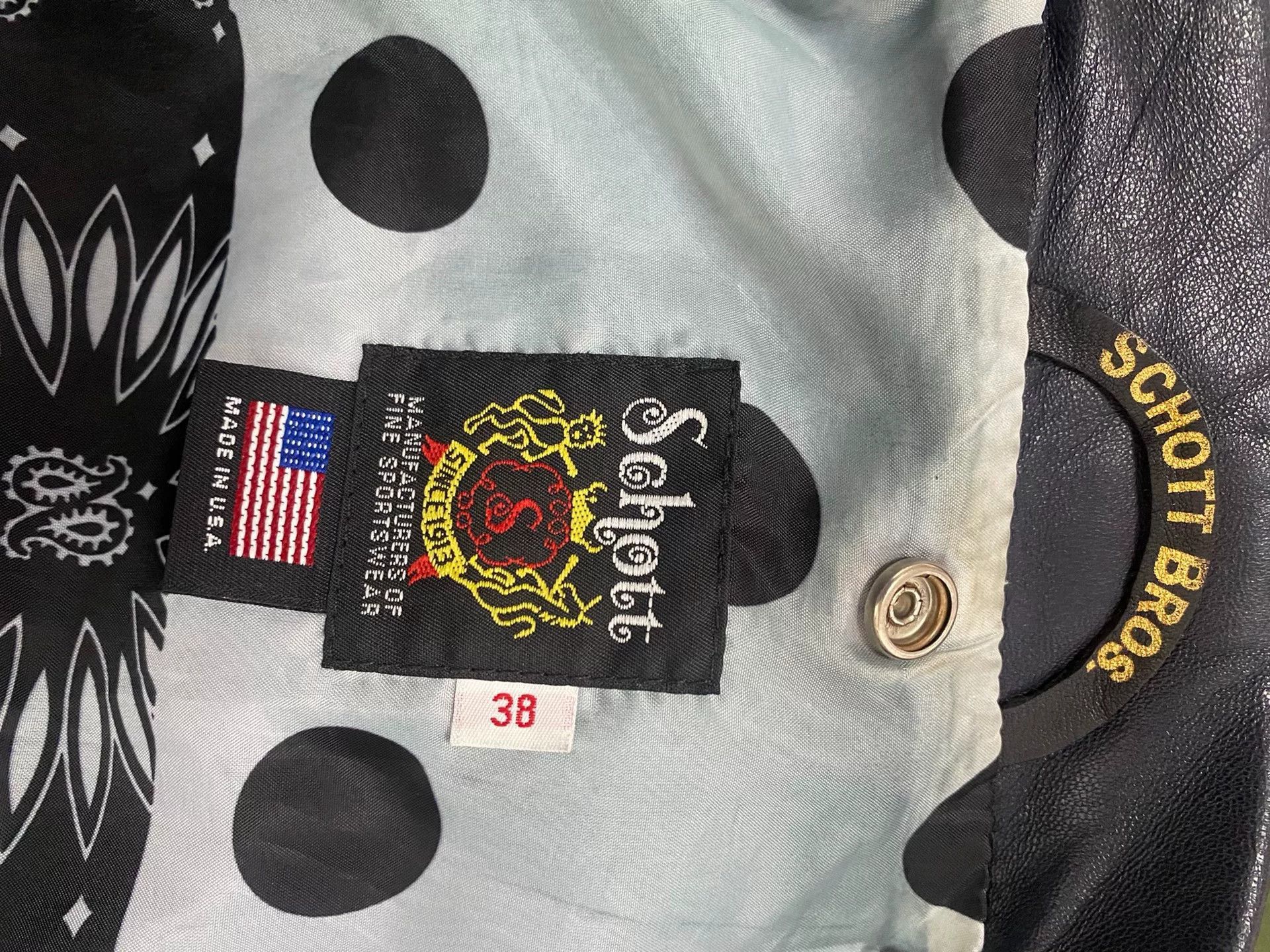 Sophnet. Schott x Sophnet Navy Leather Jacket. Size US M / EU 48-50 / 2 - 6 Thumbnail