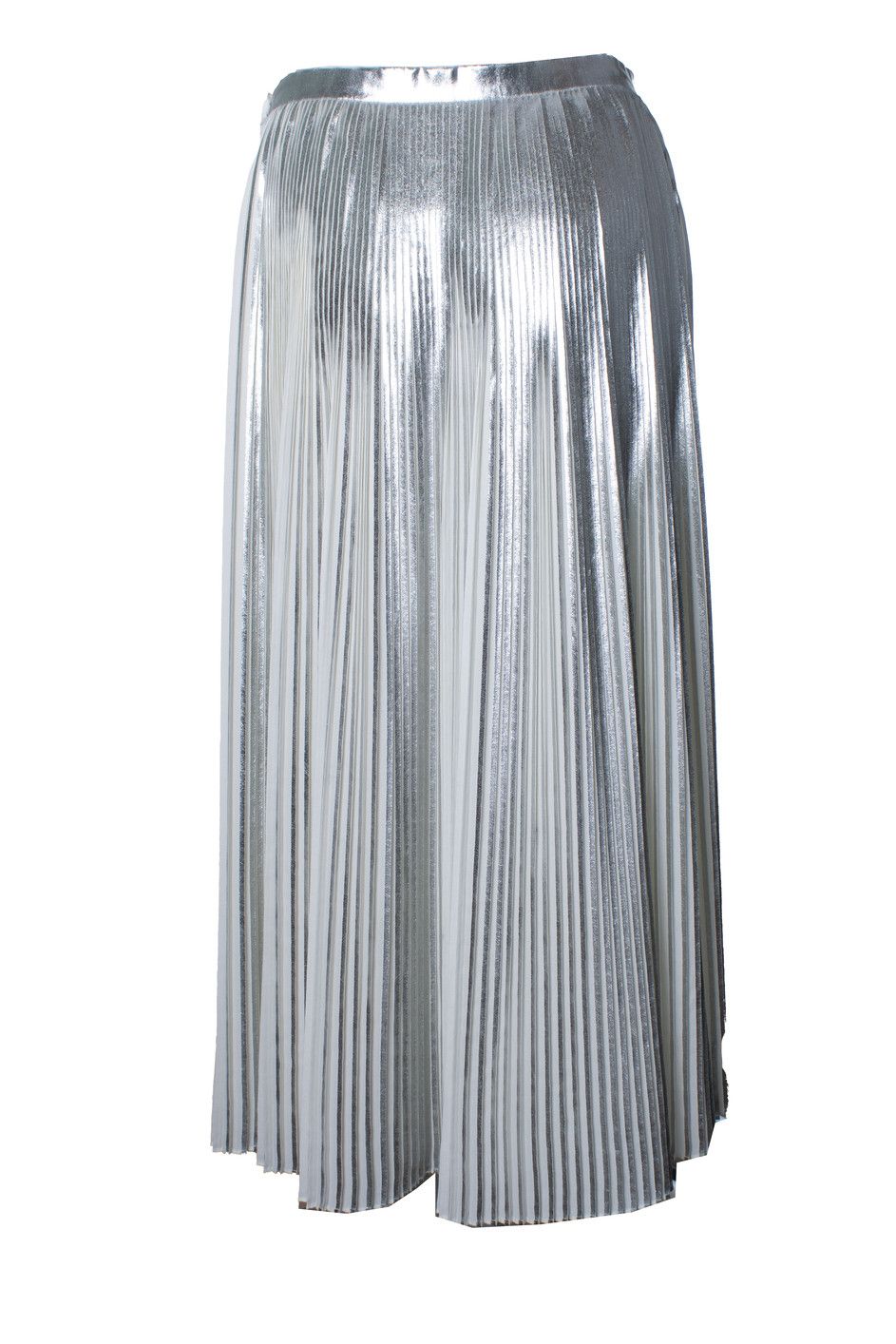 Valentino Valentino Garavani, pleated metallic maxi skirt Size 28" / US 6 / IT 42 - 3 Thumbnail