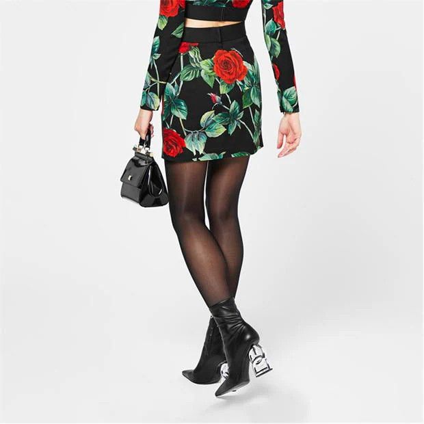 Dolce & Gabbana o1g2r1mq1024 Rose Mini Skirts in Multicolor Size 29" - 4 Thumbnail