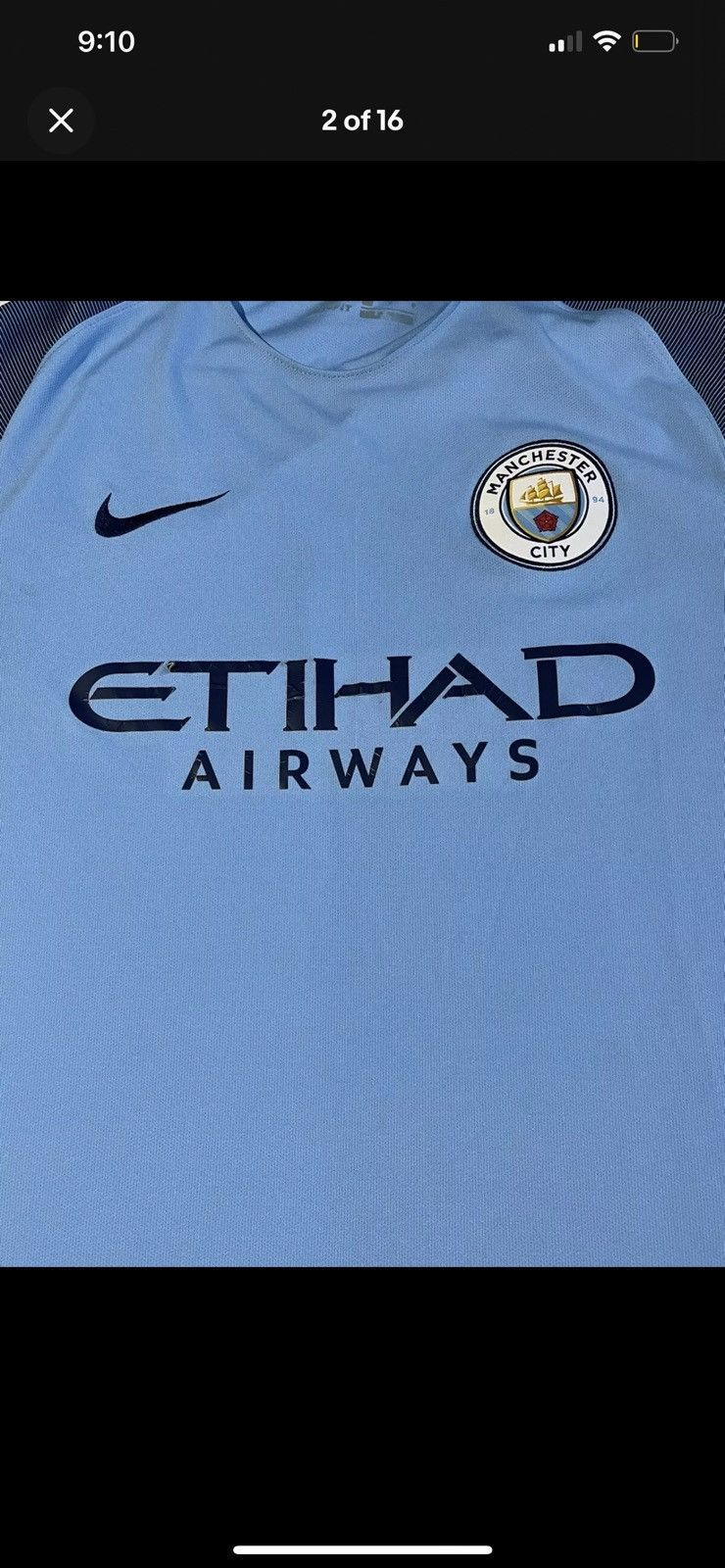 Nike Nike Manchester City Soccer Jersey Men’s Large Blue Shirt Size US L / EU 52-54 / 3 - 2 Thumbnail