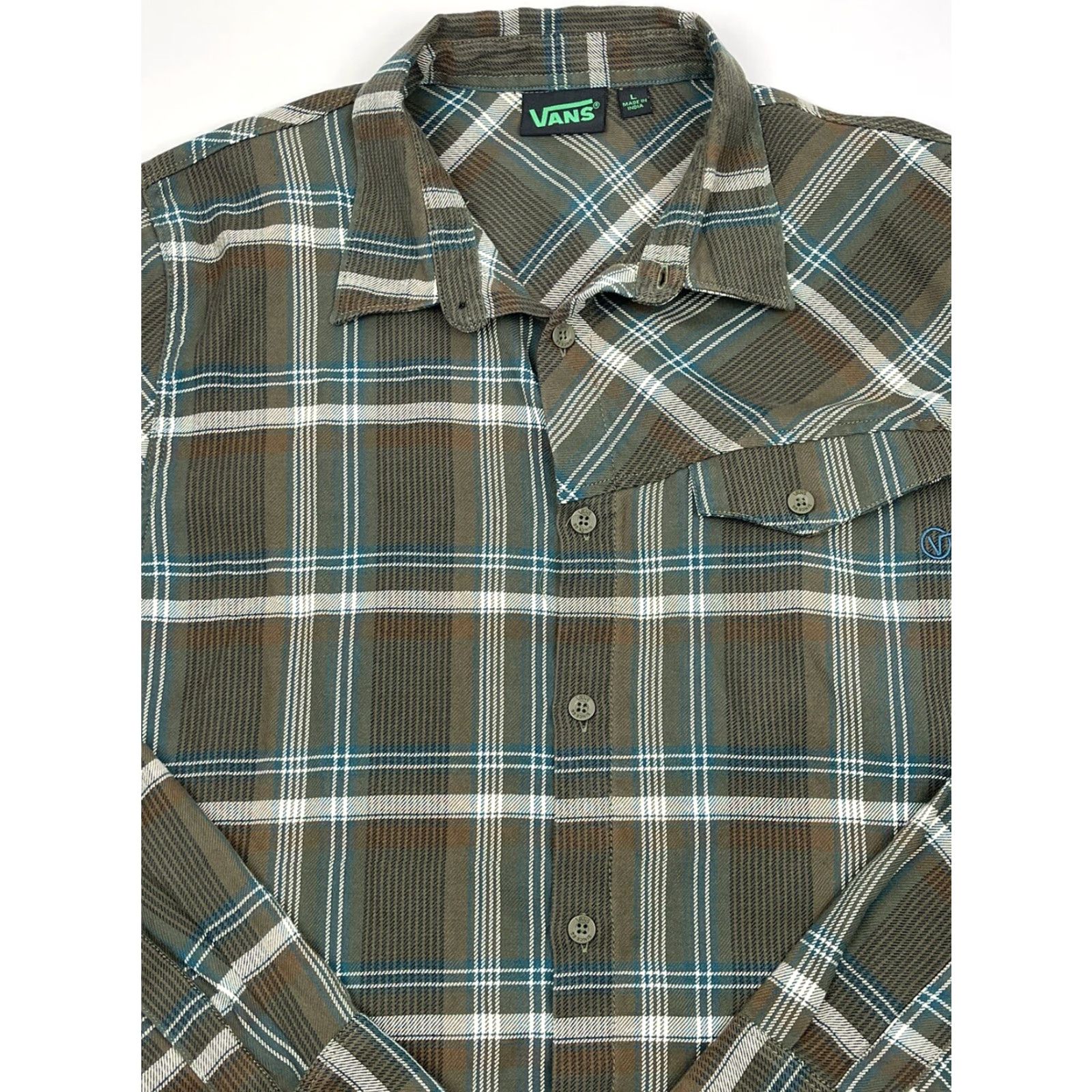 Vans VANS Shirt Men L Multicolor Plaid Flannel Cotton Button-Up Classic Outdoor Mens Size US L / EU 52-54 / 3 - 2 Thumbnail
