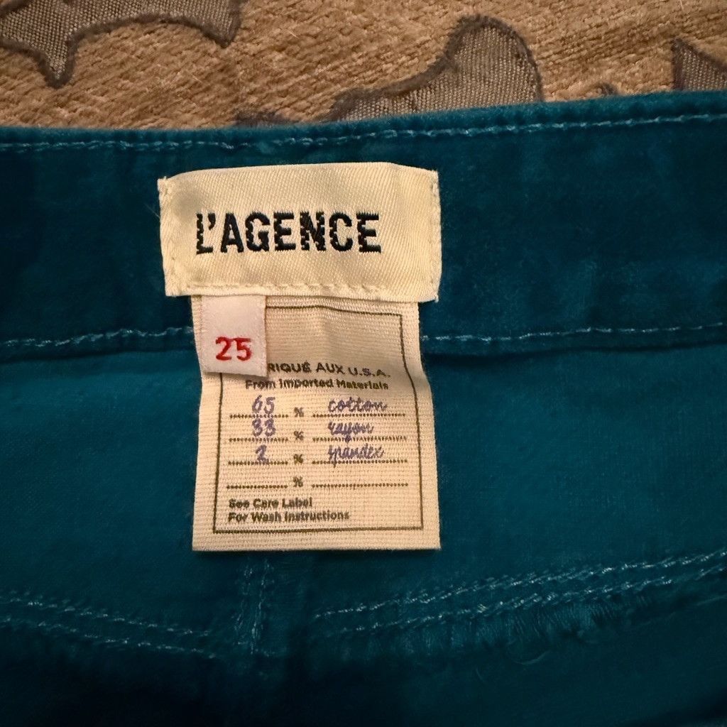L'AGENCE Women's L'AGENCE Pants, Size 24, velvet Teal Monique Size 42" / US 20 - 10 Thumbnail