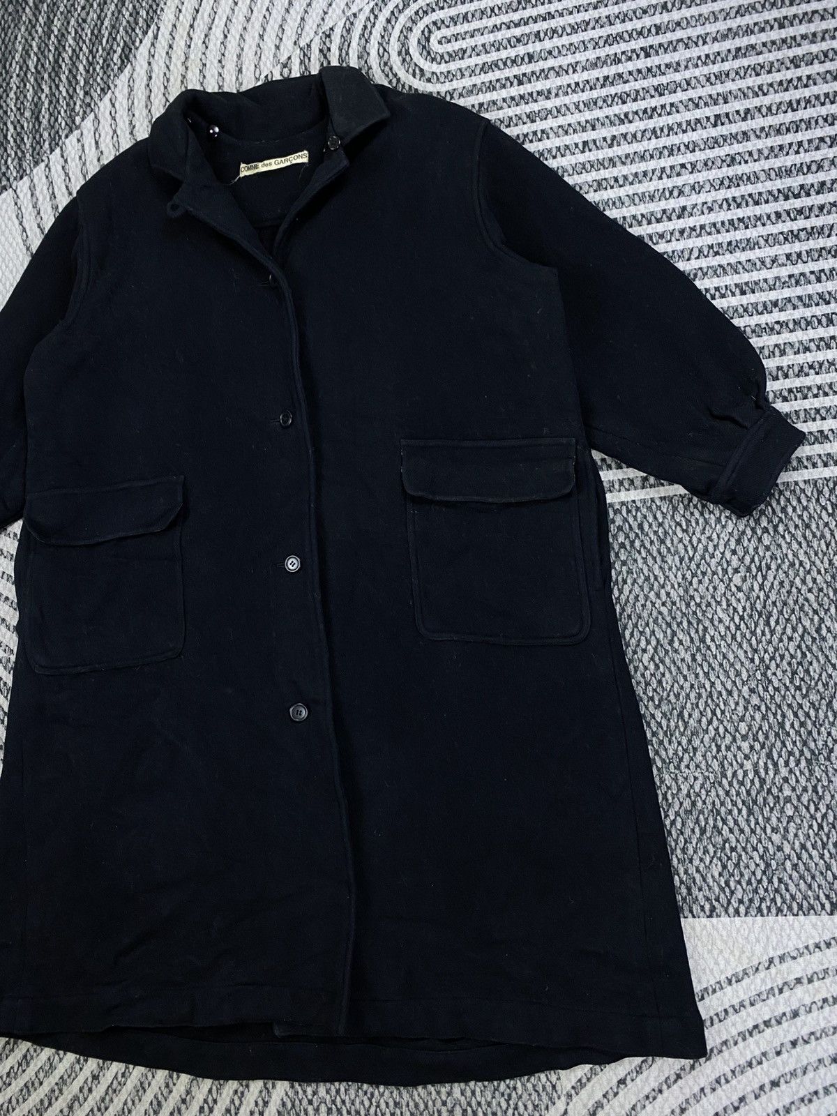Comme des Garcons Vintage Comme des Garçons Wool Long Jacket Size US XL / EU 56 / 4 - 4 Thumbnail