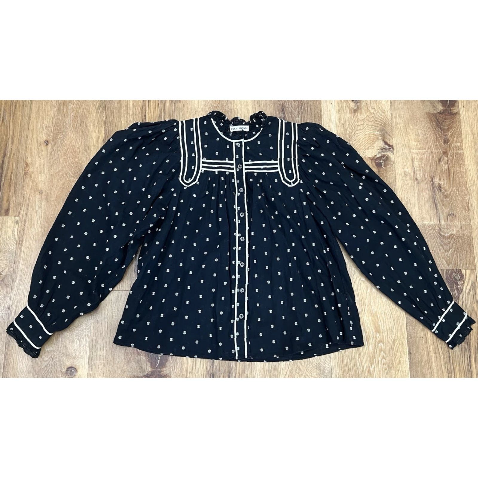 Ulla Johnson Ulla Johnson Blouse - Black Abigail Eclipse Dot Size 4 Women Shirt Womens Size S / US 4 / IT 40 - 2 Thumbnail