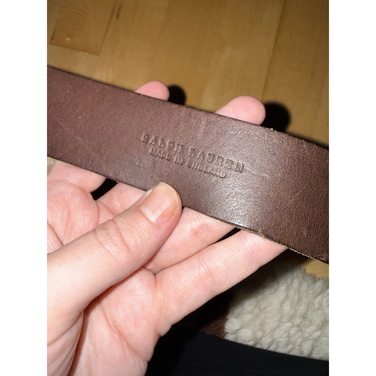 Ralph Lauren Ralph Lauren England Brown Suede Leather Brass Buckle Belt M Size ONE SIZE - 3 Thumbnail