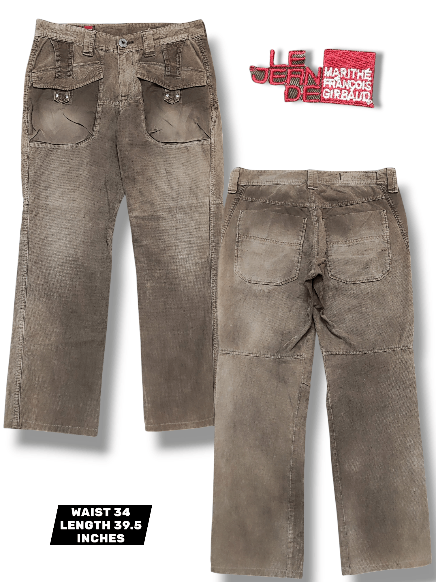 Marithe + Francois Girbaud VINTAGE Marithe Francois Girbaud Corduroy Pants Archive MFG Size US 34 / EU 50 - 1 Thumbnail