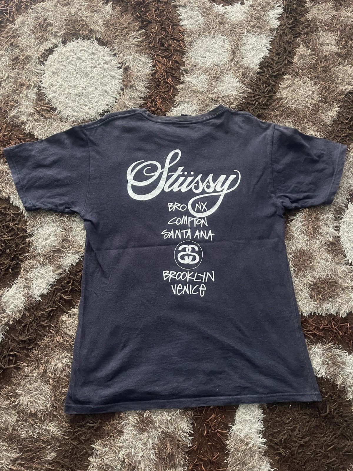 Stussy 🔥HOT🔥VINTAGE DISTRESSED STUSSY TOUR TEE VERY RARE Size US L / EU 52-54 / 3 - 8 Thumbnail