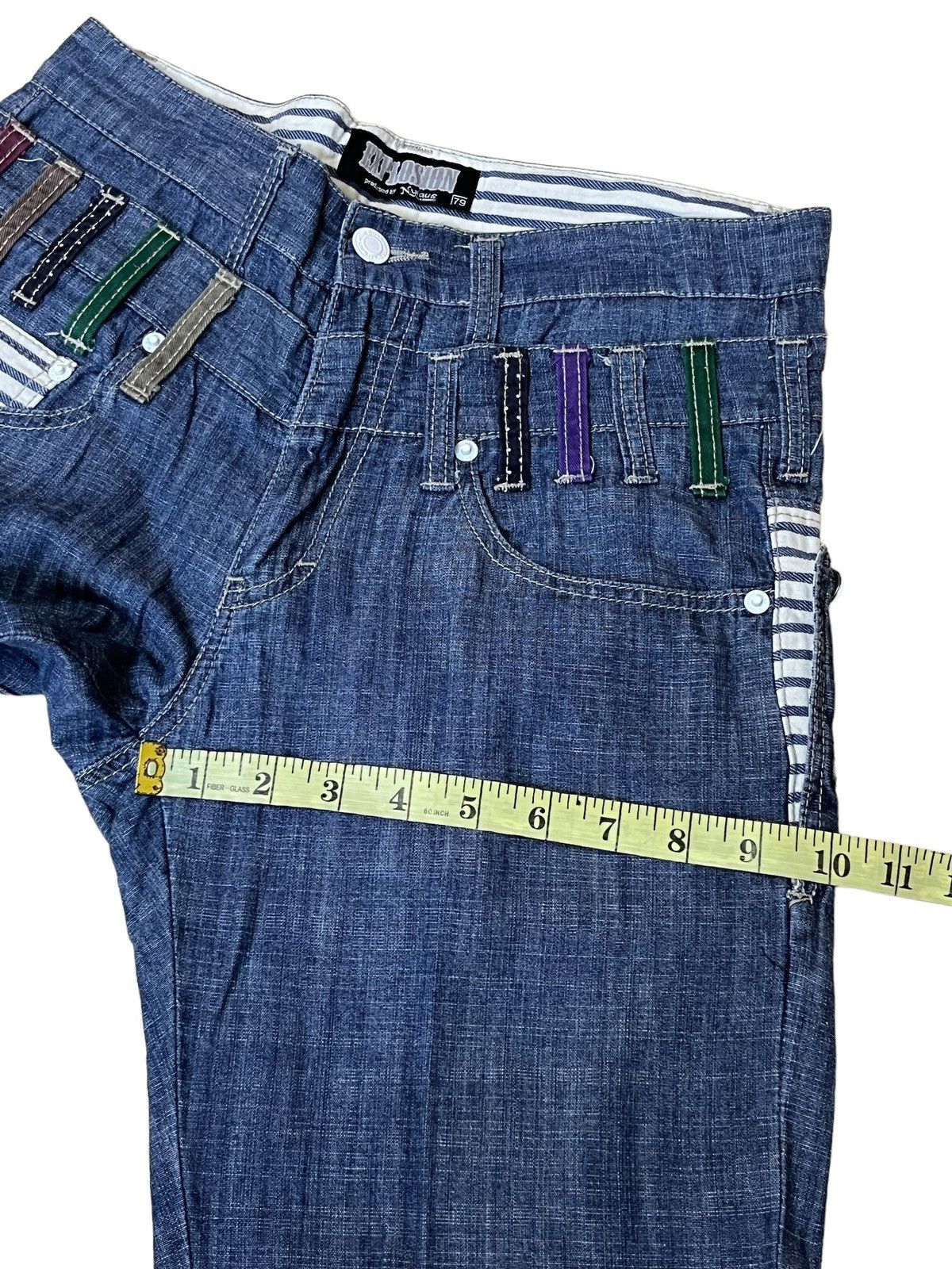 Japanese Brand SICK Y2K JAPANESE EXPLOSION BY NYLAUS DOUBLE WAIST JEANS Size US 30 / EU 46 - 12 Thumbnail