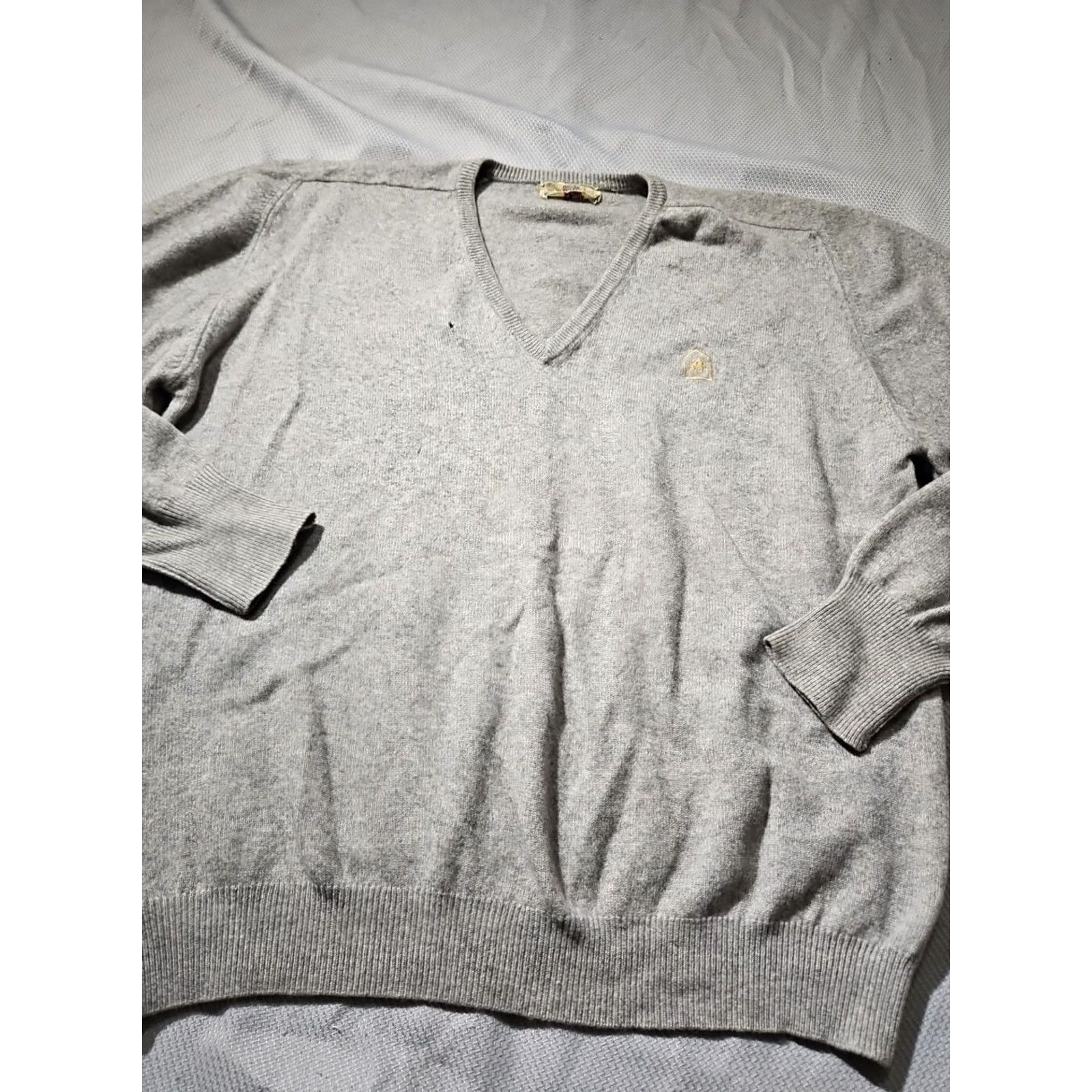 Logo 7 VINTAGE Braemar Sweater Mens Sz 48 Gray 1990s 100% Cashmere Logo Scotland 90s Size L / US 10 / IT 46 - 4 Thumbnail