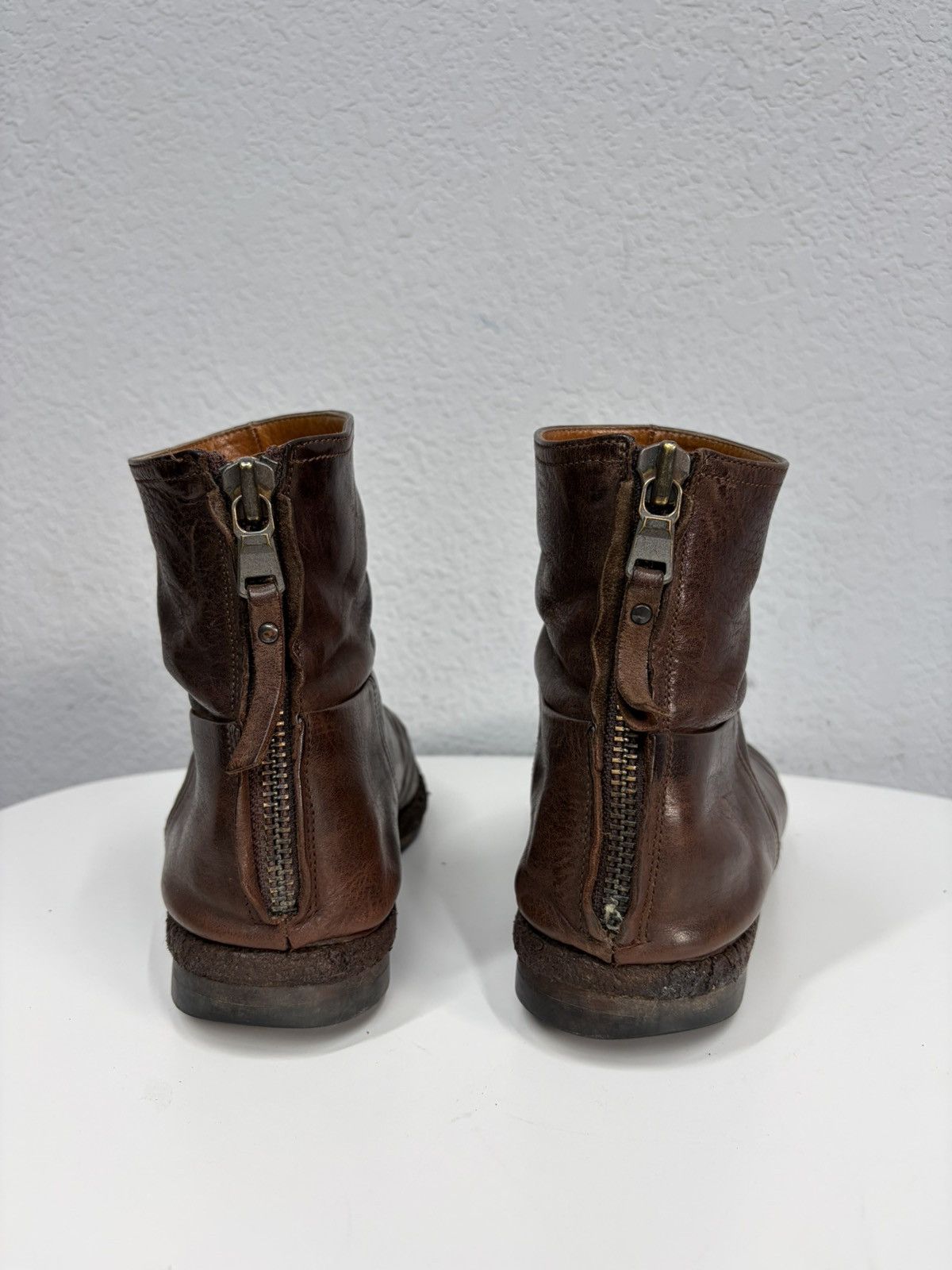 Hedi Slimane Vintage Y2K Guidi CCP Style Distressed Leather Biker Boots Size US 9 / EU 42 - 10 Thumbnail