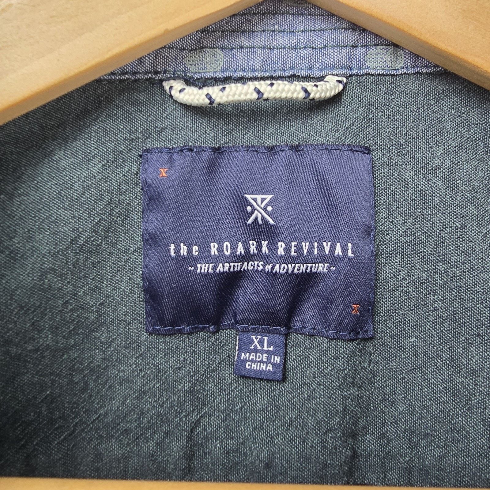 Roark Roark Revival Shirt Mens XL Green Button Down Cotton Travel Size US XL / EU 56 / 4 - 6 Thumbnail