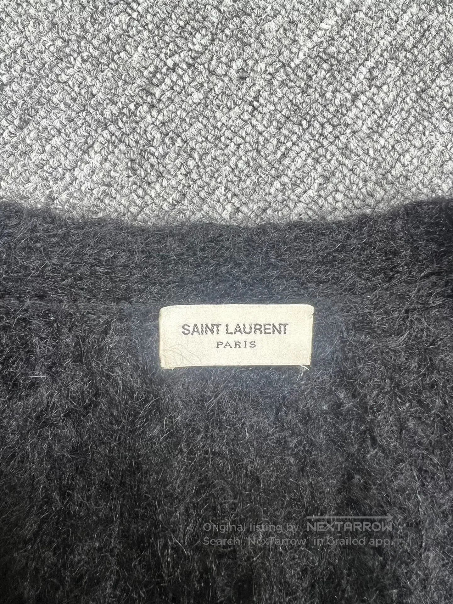 Saint Laurent Paris Saint Laurent Black Feather Knit Cardigan. Size US S / EU 44-46 / 1 - 3 Thumbnail