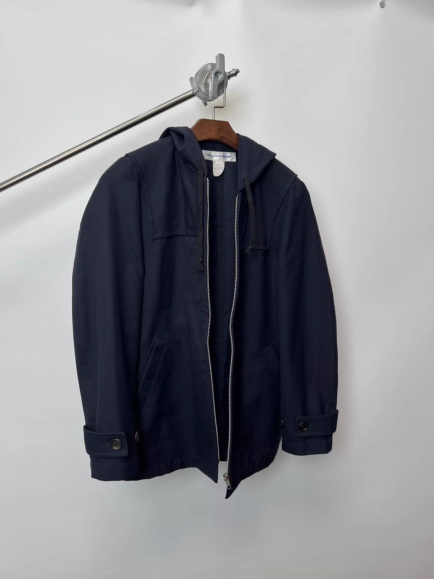 Comme des Garcons CDG Shirts Wool Blend Hooded Jacket w/ Special Shoulders hl Size US M / EU 48-50 / 2 - 4 Thumbnail