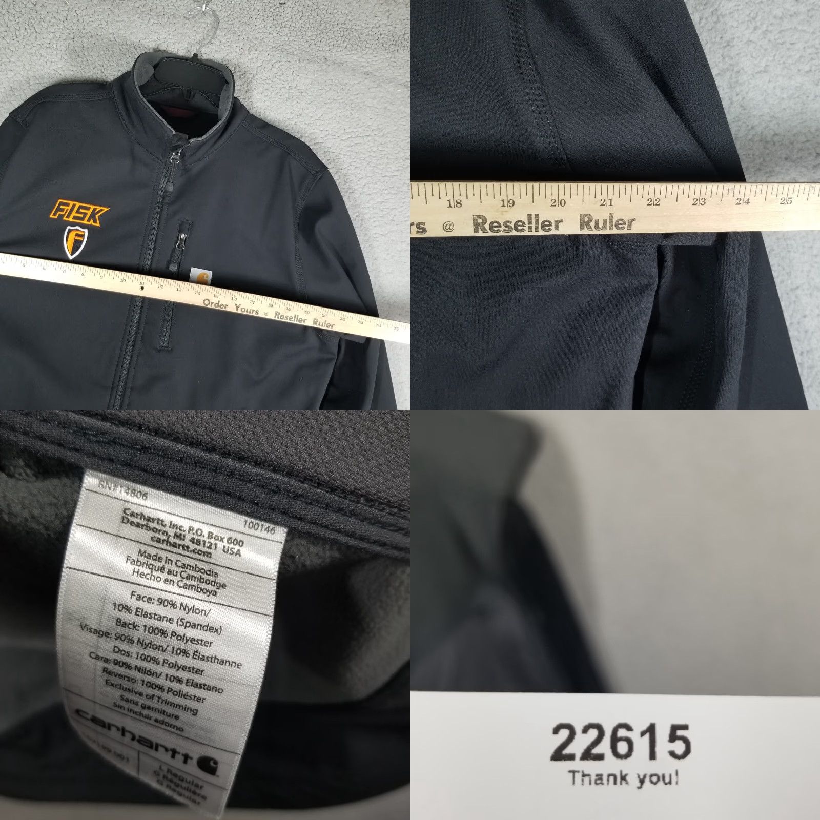 Carhartt Carhartt Jacket Mens Large Black Rain Defender Relaxed Fit Softshell Heavyweight Nylon Polyester Zipper Full Zip Accents Size US L / EU 52-54 / 3 - 8 Thumbnail