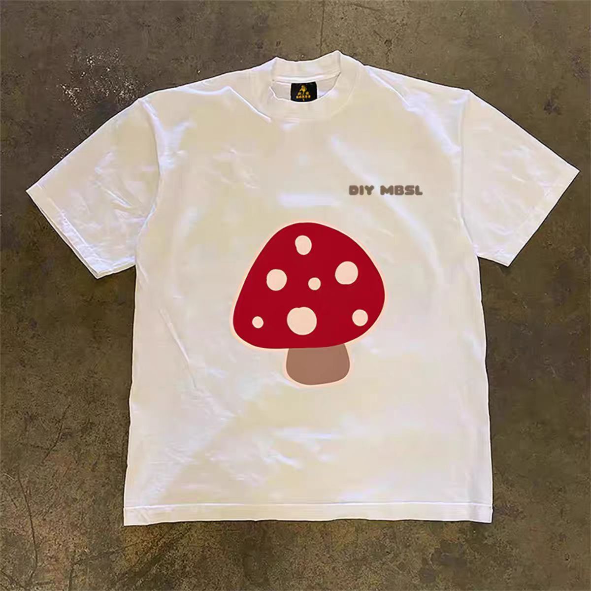 Vintage Casual washed retro mushroom print cotton t-shirt Size US M / EU 48-50 / 2 - 1 Thumbnail