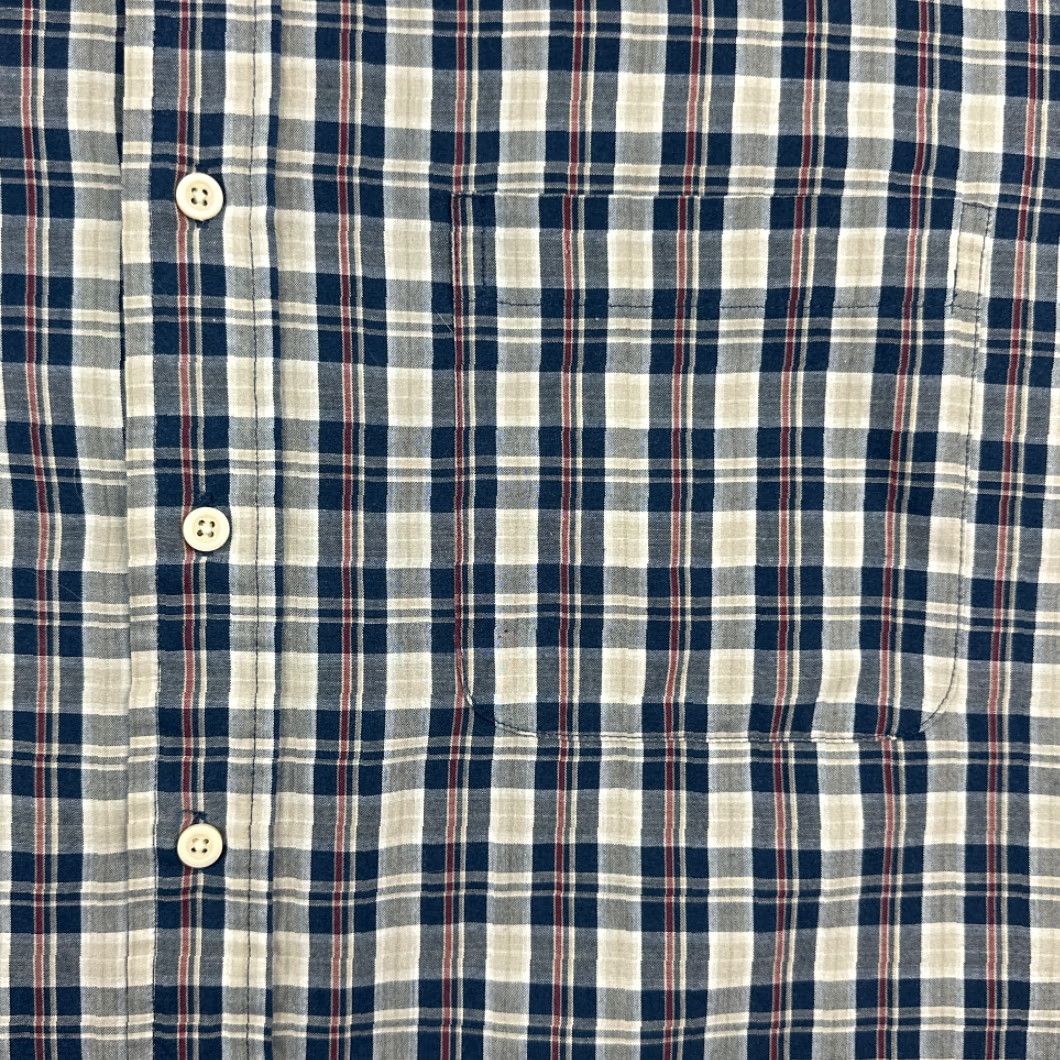 Bill Blass VINTAGE Bill Blass Shirt Plaid Button-Down Long Sleeve 2XL Navy Blue Casual Mens 90s Size US XXL / EU 58 / 5 - 4 Thumbnail