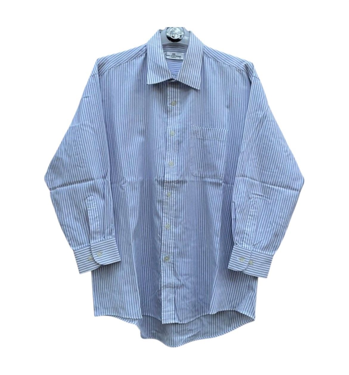 Balenciaga Balenciaga Striped Long Sleeve Shirt Vintage Size US XL / EU 56 / 4 - 1 Thumbnail