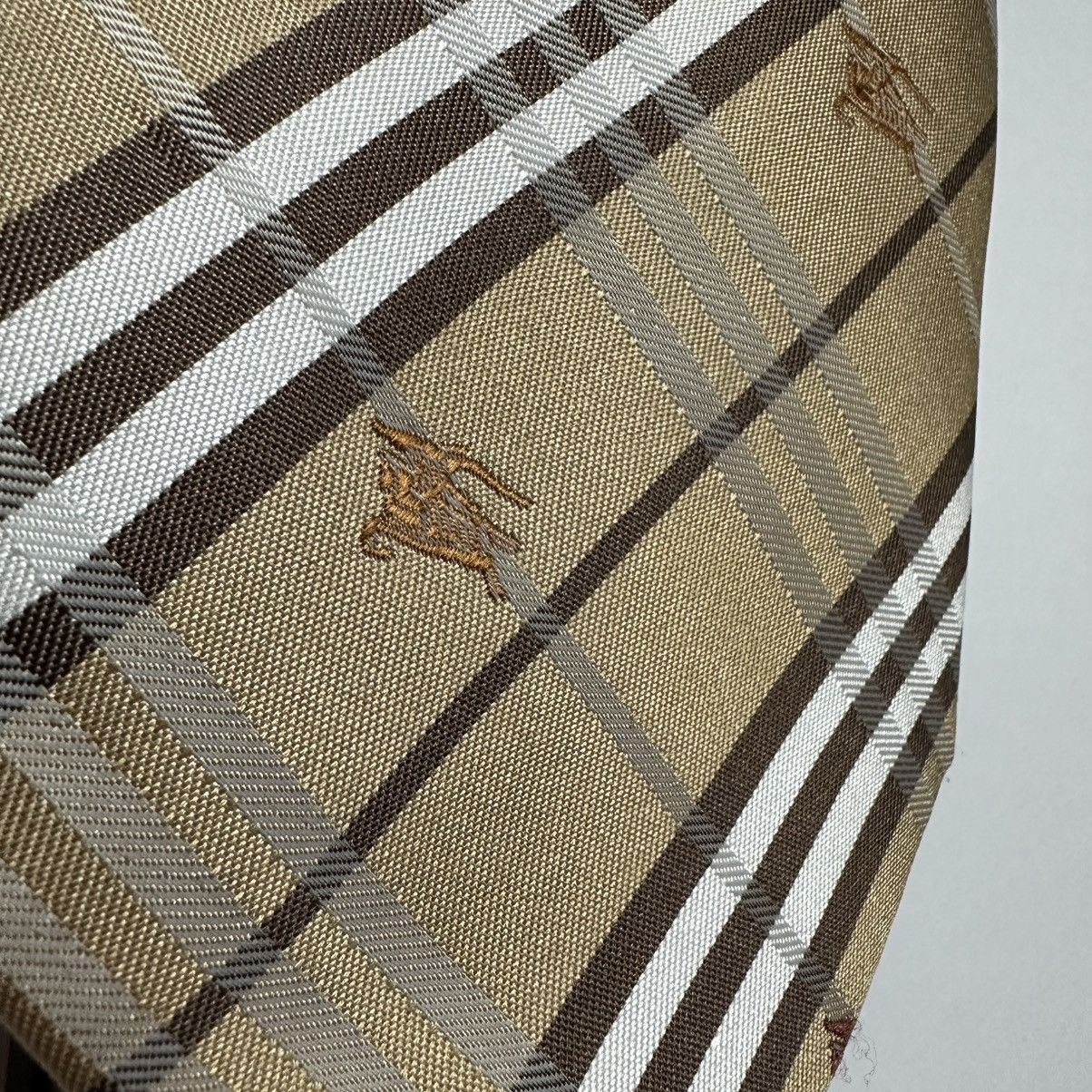 Burberry Burberry Silk Tie Luxury Monogram Size ONE SIZE - 4 Thumbnail