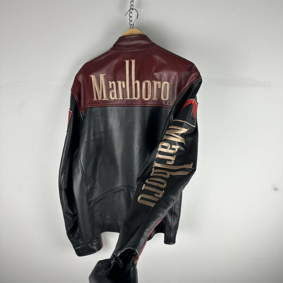 Marlboro Vintage Rare Marlboro Racing Leather Jacket Brando Size US XXL / EU 58 / 5 - 23 Thumbnail