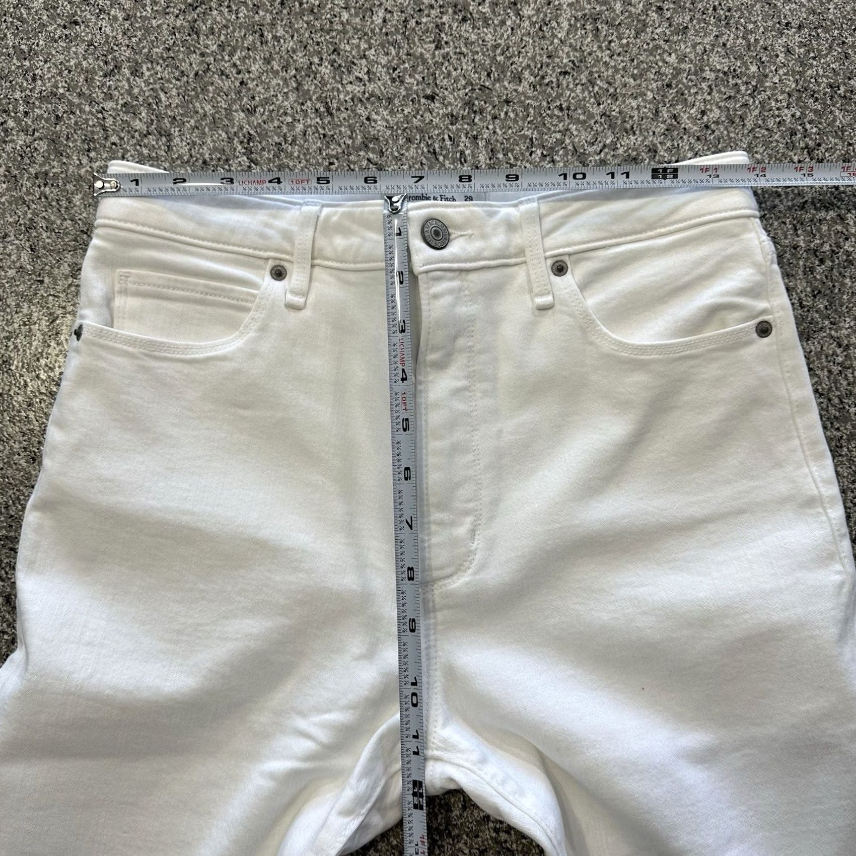 Abercrombie & Fitch Abercrombie & Fitch Jeans Womens 8 29x27 Super Skinny Ankle High Rise White Size 29" - 7 Thumbnail