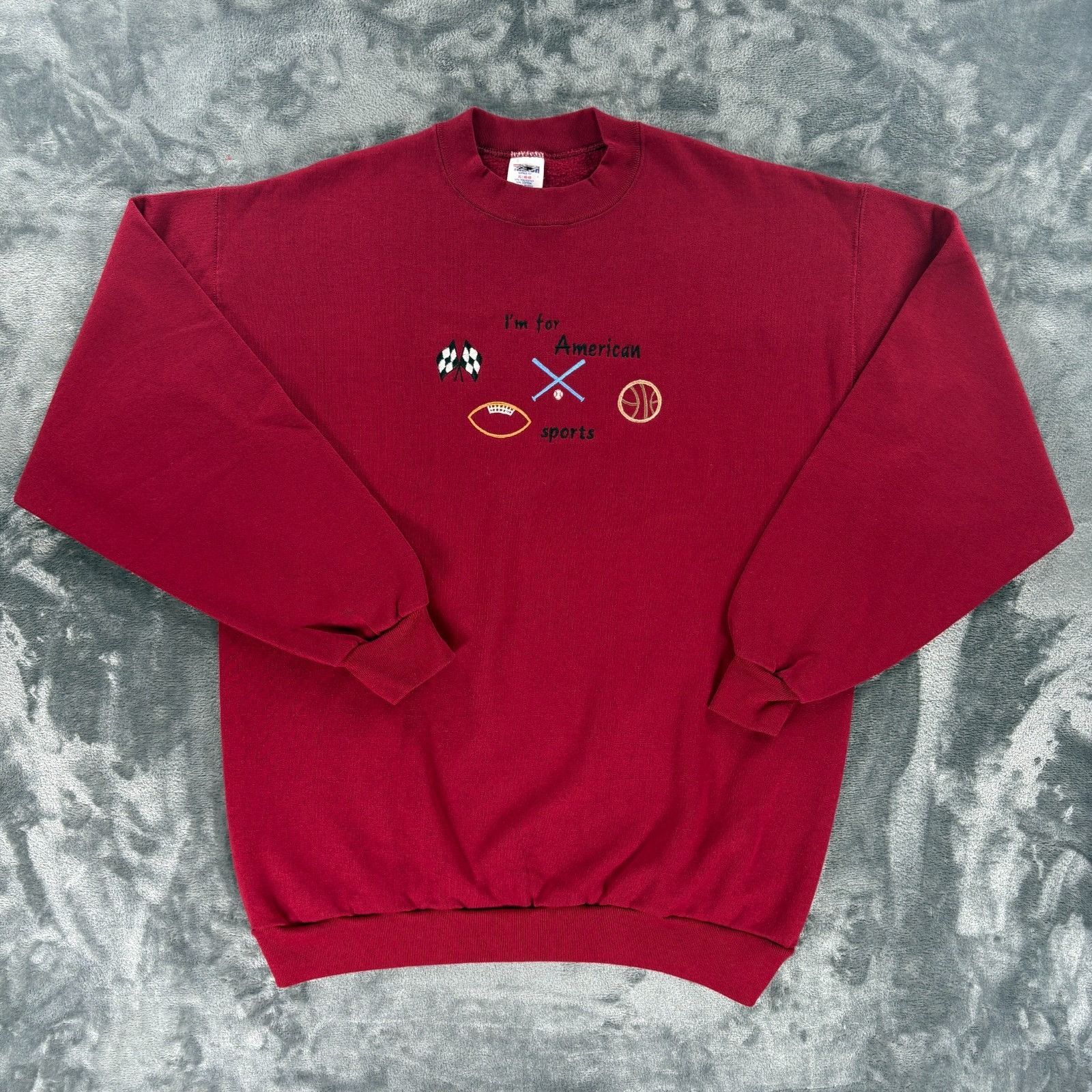 Other Vintage 90s American Sports Sweatshirt XL USA Made Crewneck Size US XL / EU 56 / 4 - 1 Thumbnail
