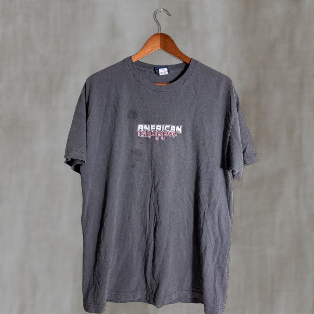 Vintage VINTAGE American Chopper Black Widow Motorcycle Graphic Shirt L Gray Unisex 30” Length 23” Chest Large Stains Size US L / EU 52-54 / 3 - 1 Thumbnail