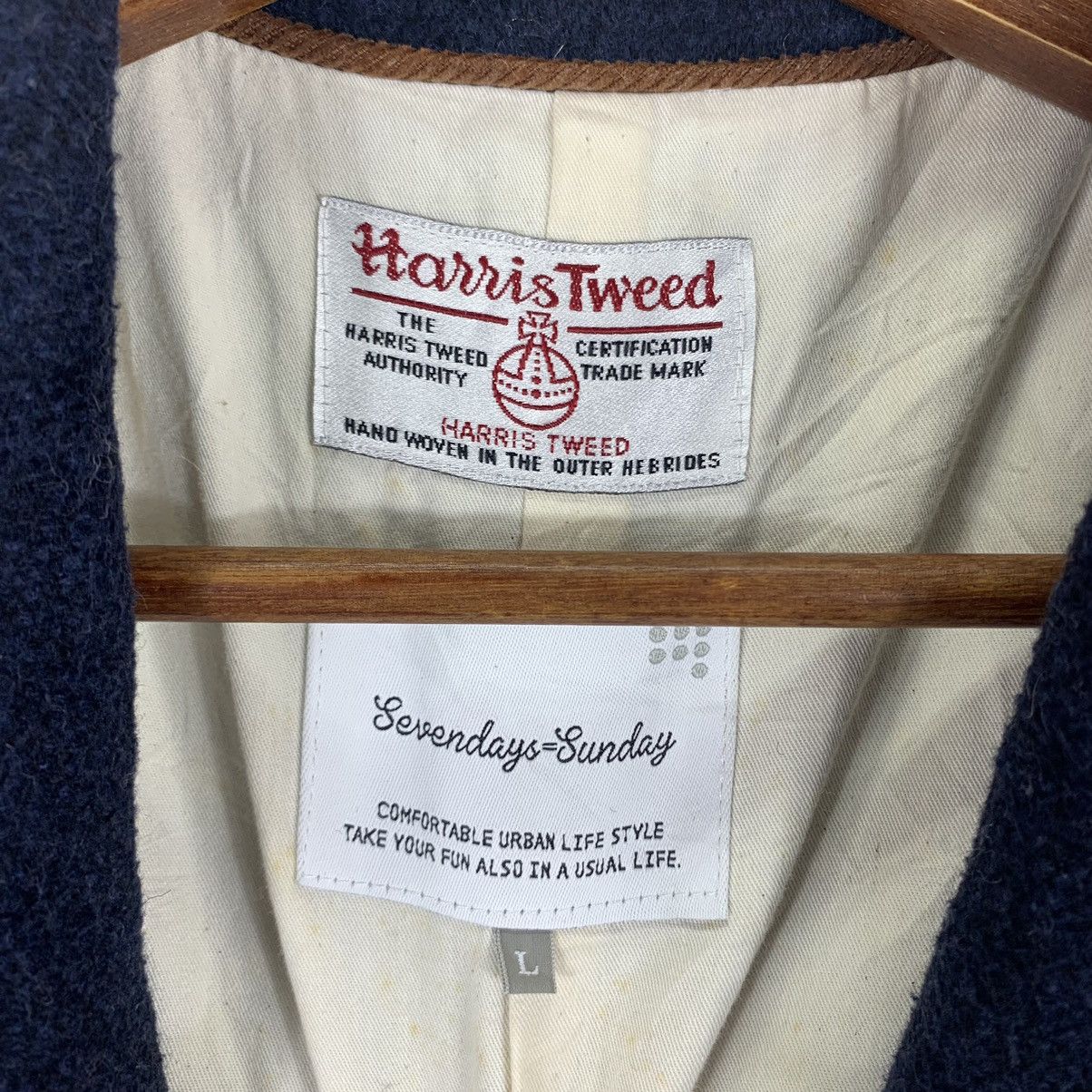 Harris Tweed Vintage Harris Tweed Sevendays Sunday Long Coat Jacket Size US L / EU 52-54 / 3 - 5 Thumbnail