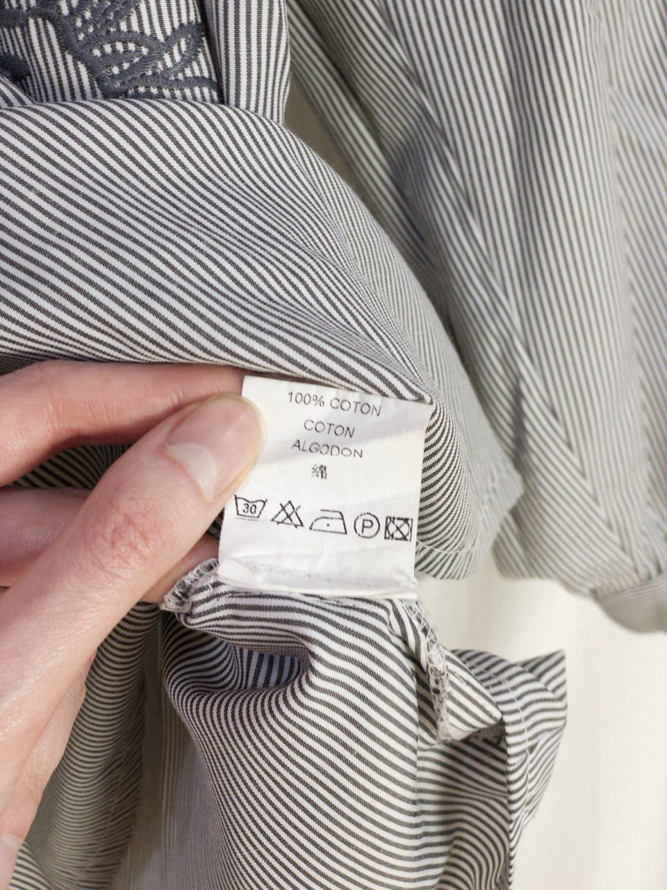 Cop Copine Cop Copine embroidered black&white pinstripe shirt blouse Size S / US 4 / IT 40 - 18 Thumbnail