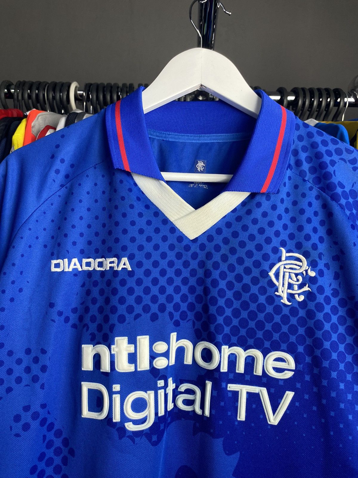 Diadora 2002/03 DIADORA RANGERS HOME SOCCER FOOTBALL JERSEY SHIRT Size US XXL / EU 58 / 5 - 5 Thumbnail