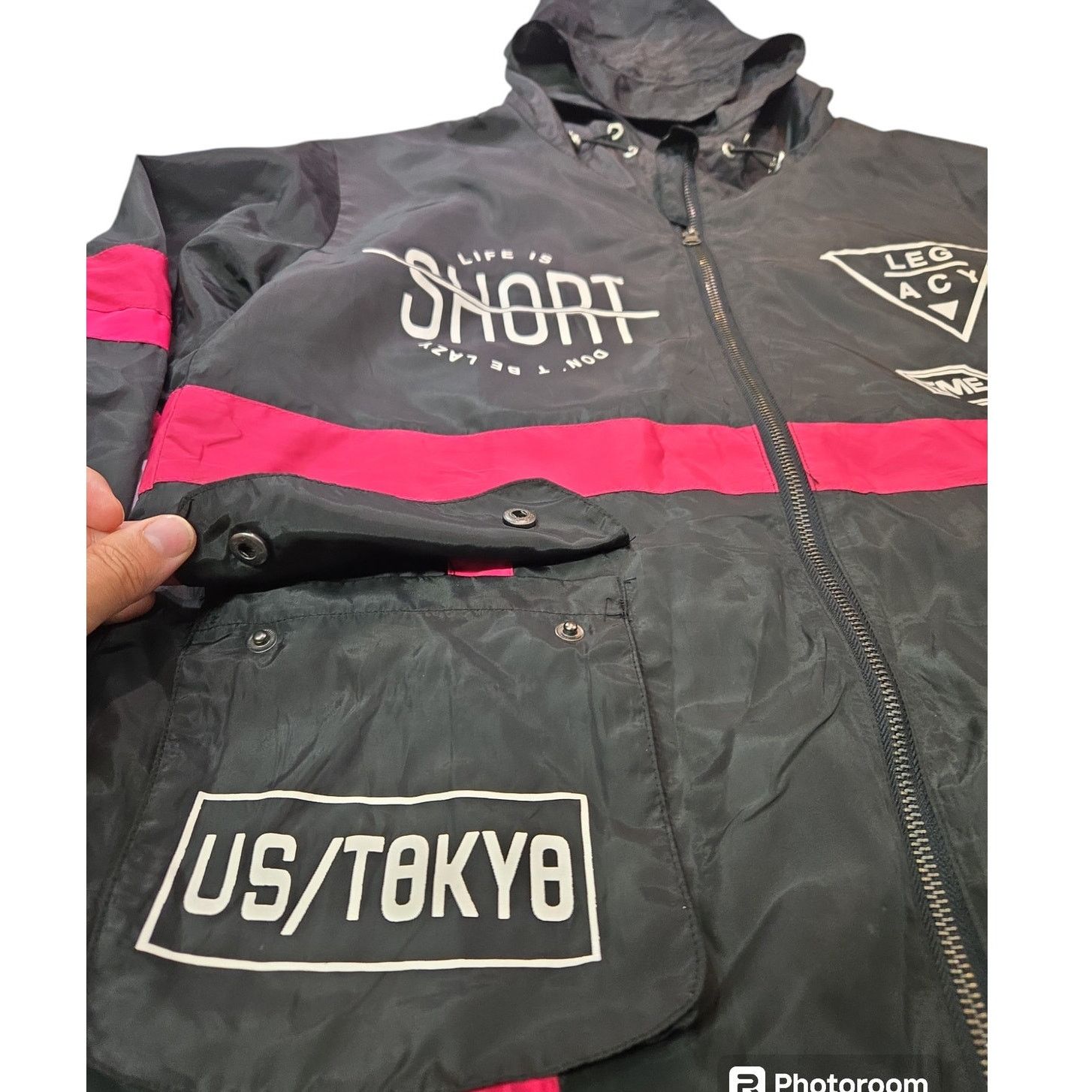 Other Graphic, Black & Pink, Hooded Jacket | Size Small Size US S / EU 44-46 / 1 - 3 Thumbnail