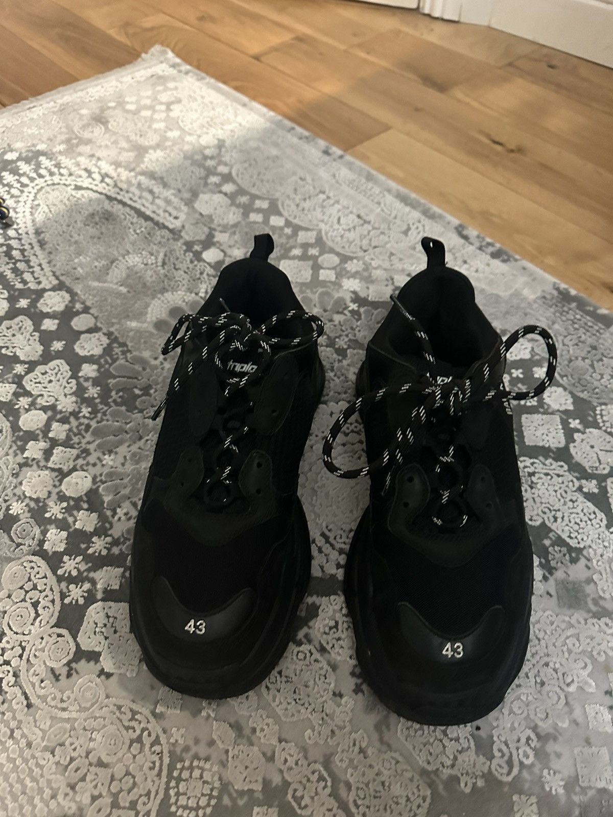 Balenciaga Balenciaga Triple S Black (2019) Size US 10 / EU 43 - 3 Thumbnail