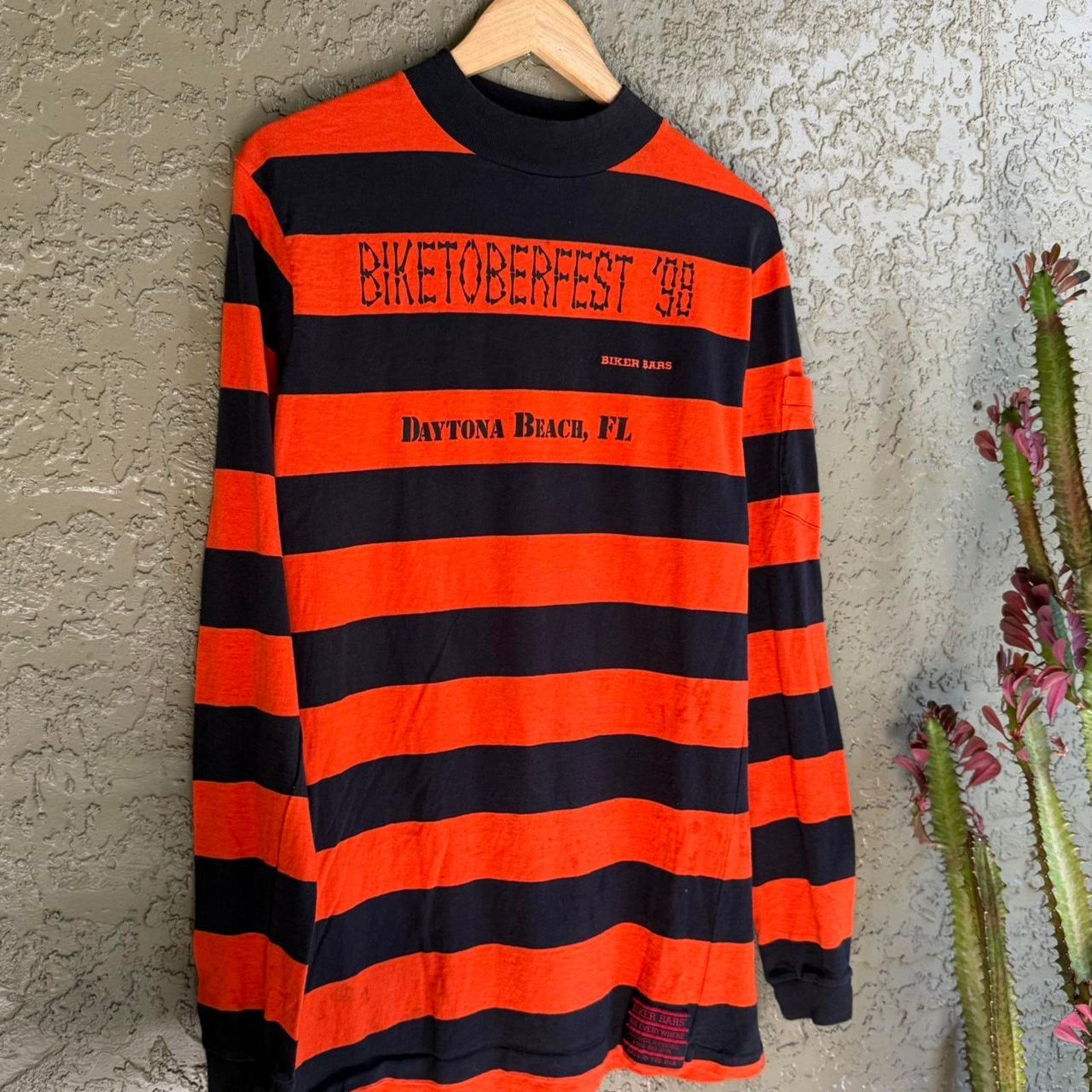 Other Vintage Daytona 1998 Biker Bars Men's L Striped Tee Size US L / EU 52-54 / 3 - 1 Thumbnail