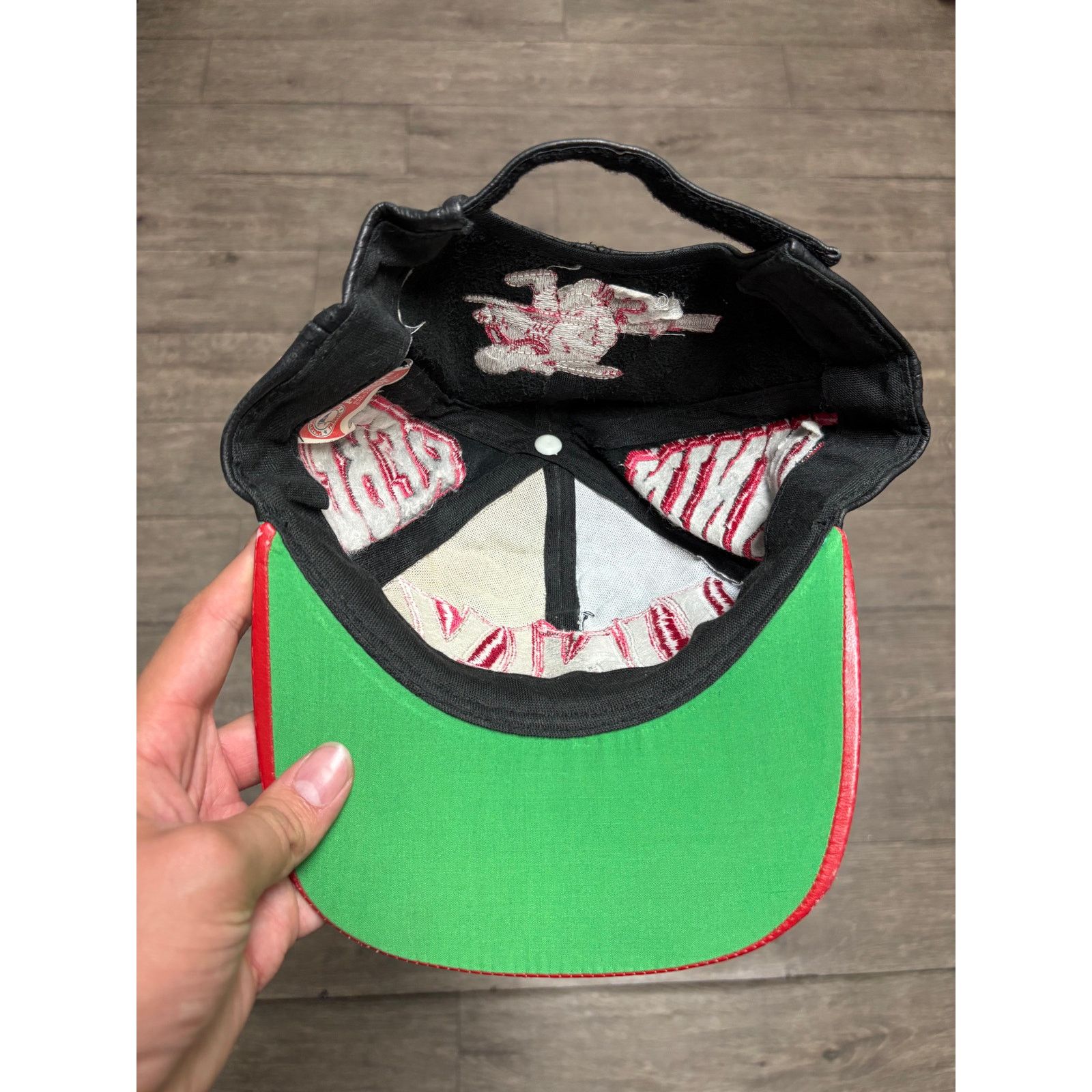 Vintage Vintage UNLV Leather Graffiti 90s Black Hat Sz OS Size ONE SIZE - 4 Thumbnail