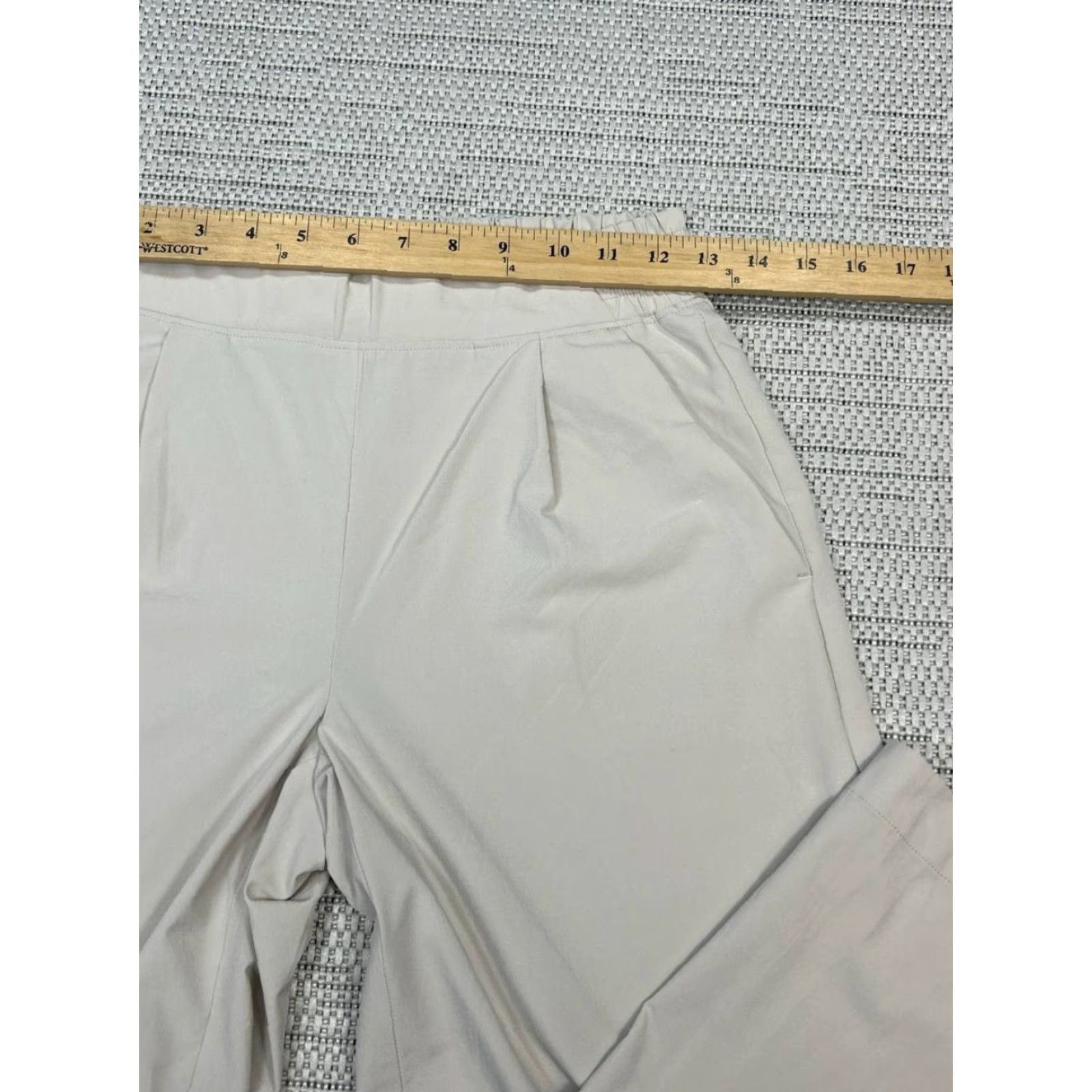 Athleta Pants Womens Cropped Wide-Leg Beige 0 Mid Rise Casual Semi Fitted Wide-Leg