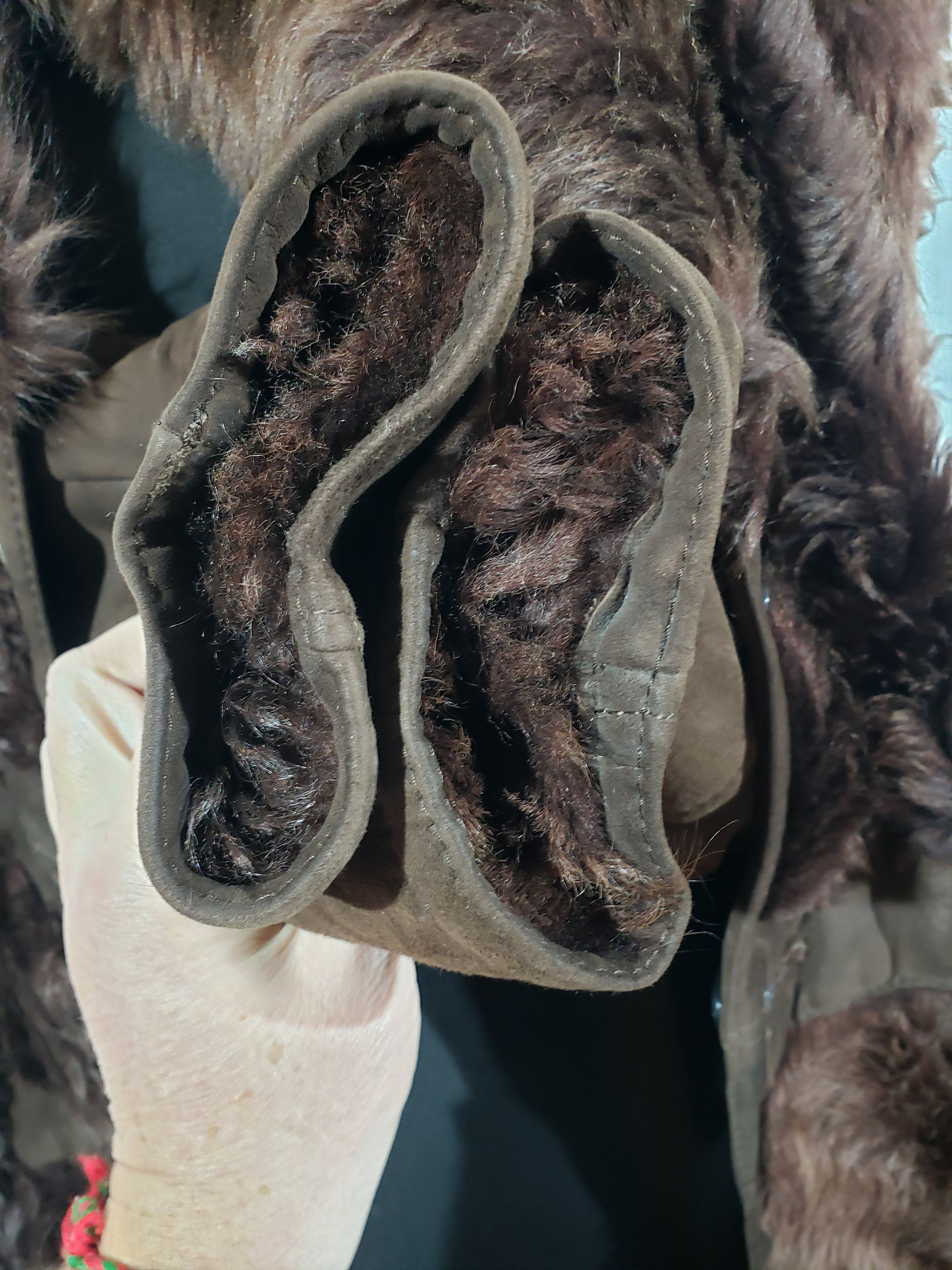 Other Men's brown sheepskin coat with buttons. Size US M / EU 48-50 / 2 - 10 Thumbnail