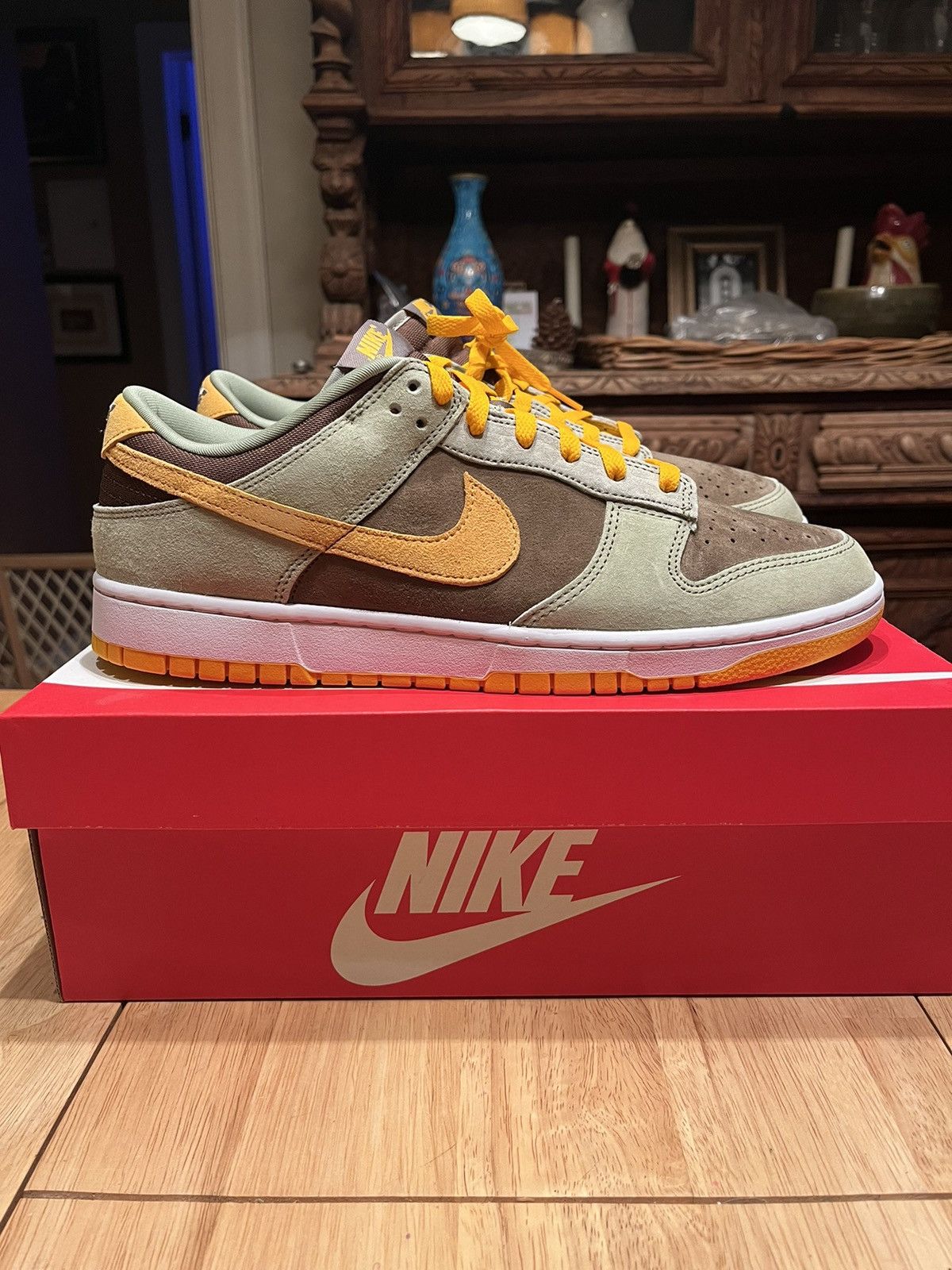 New W Box Size 12 2021 Men’s Nike Dunk Low Dusty Olive Shoes