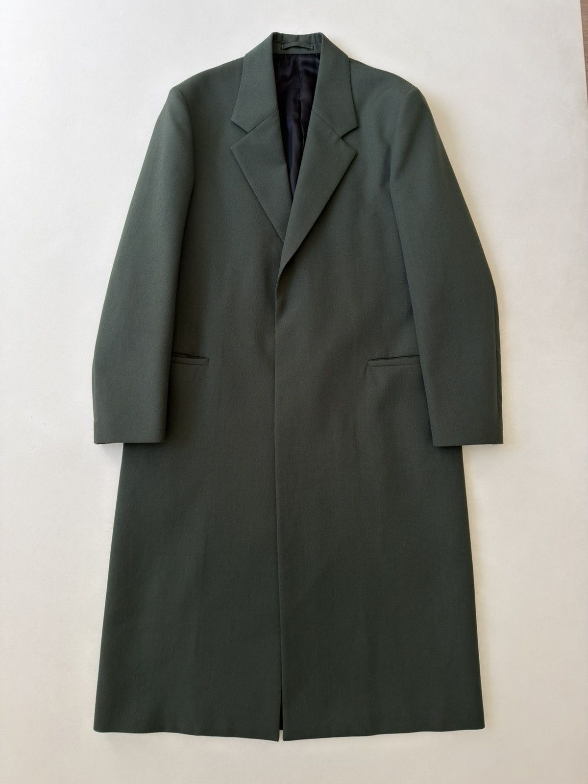 Lardini ‘Monotone’ Dark Green Wool Overcoat Size US M / EU 48-50 / 2 - 20 Thumbnail