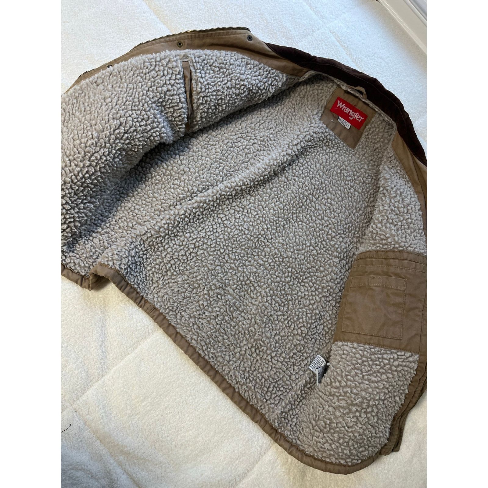 Wrangler Vtg Tan Brown Wrangler Chore Canvas Coat Corduroy Collar Size US M / EU 48-50 / 2 - 3 Thumbnail