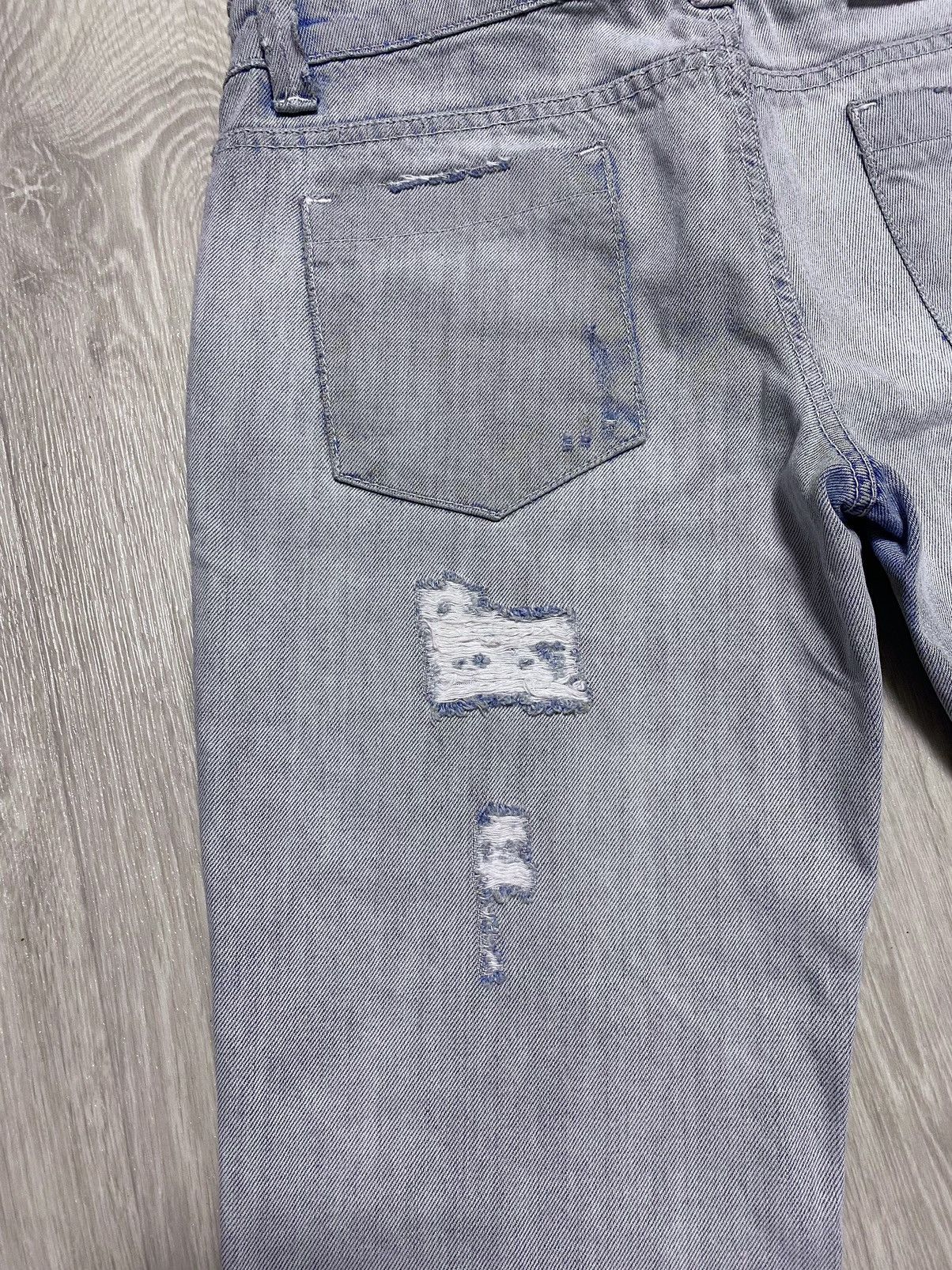 Other J’s Exte Washed Blue Distressed Torn Jeans Denim Size 27" / US 4 / IT 40 - 7 Thumbnail