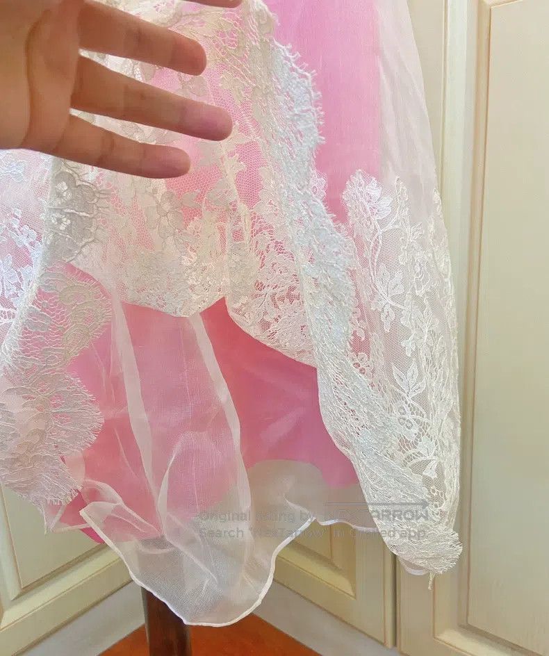 Valentino Valentino A soft pink lace skirt with a bow belt Size M / US 6-8 / IT 42-44 - 8 Thumbnail