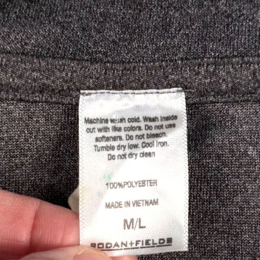 Vintage Alo Sport Full Zip Jacket Women M/L Charcoal Grey Thumbholes Pockets Mock Neck Lightweight Activewear Athleisure Size L / US 10 / IT 46 - 5 Thumbnail