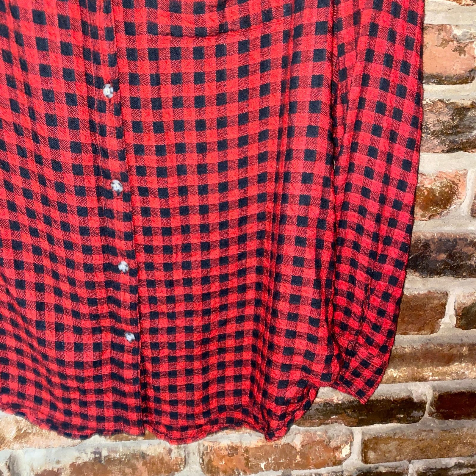 Other BeachLunchLounge Red Buffalo Plaid Button Down Shirt Small Size S / US 4 / IT 40 - 4 Thumbnail
