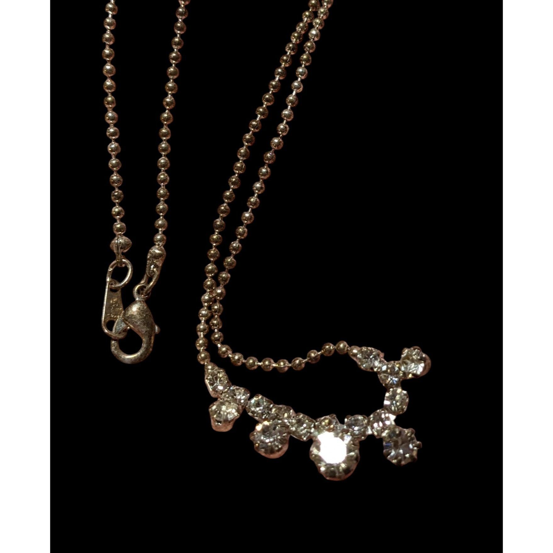 Other Minimalist Glam Silver Rhinestone Necklace Size ONE SIZE - 4 Thumbnail