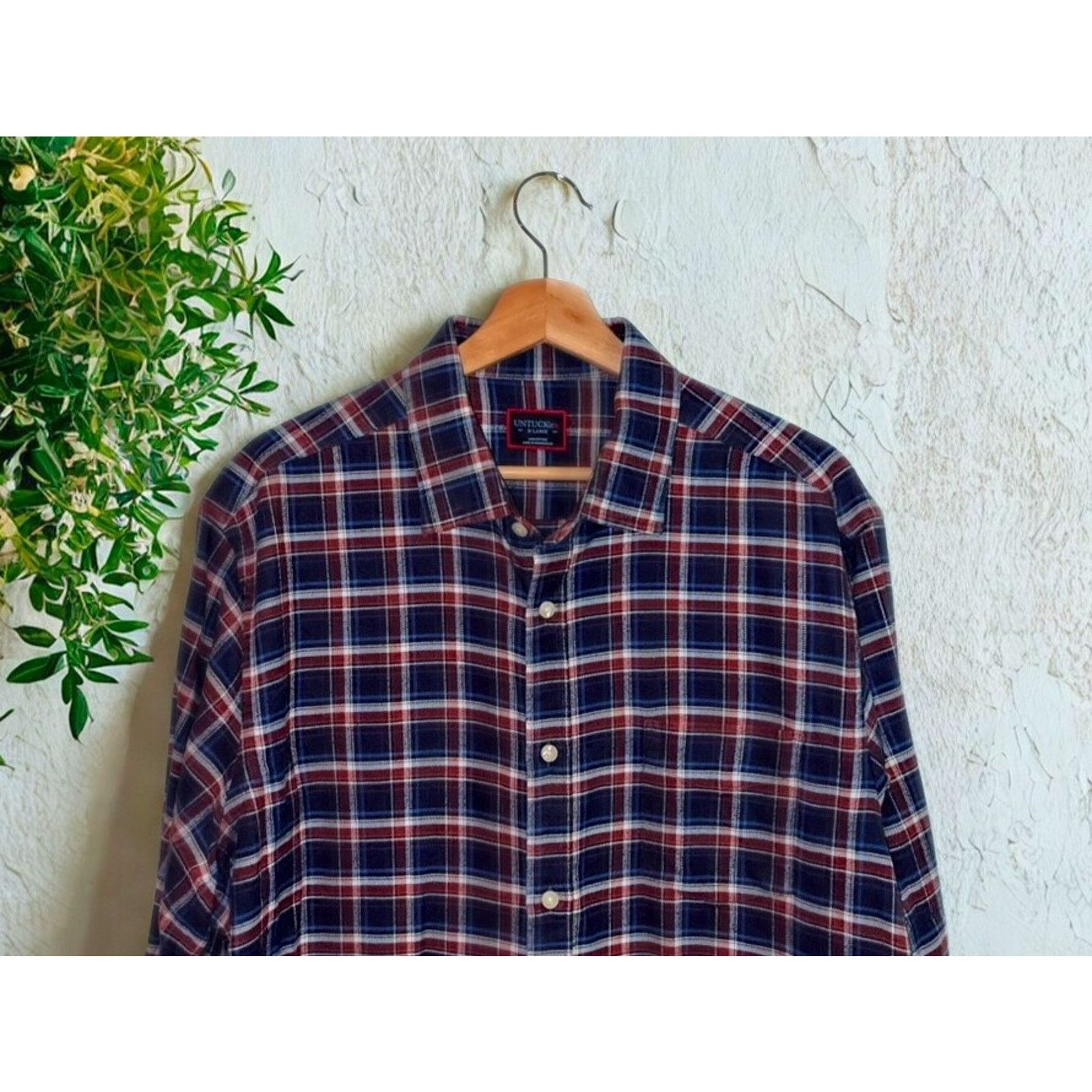 UNTUCKit UNTUCKit Hillcot Flannel Plaid Shirt XL Long Sleeve Casual Size US XL / EU 56 / 4 - 3 Thumbnail