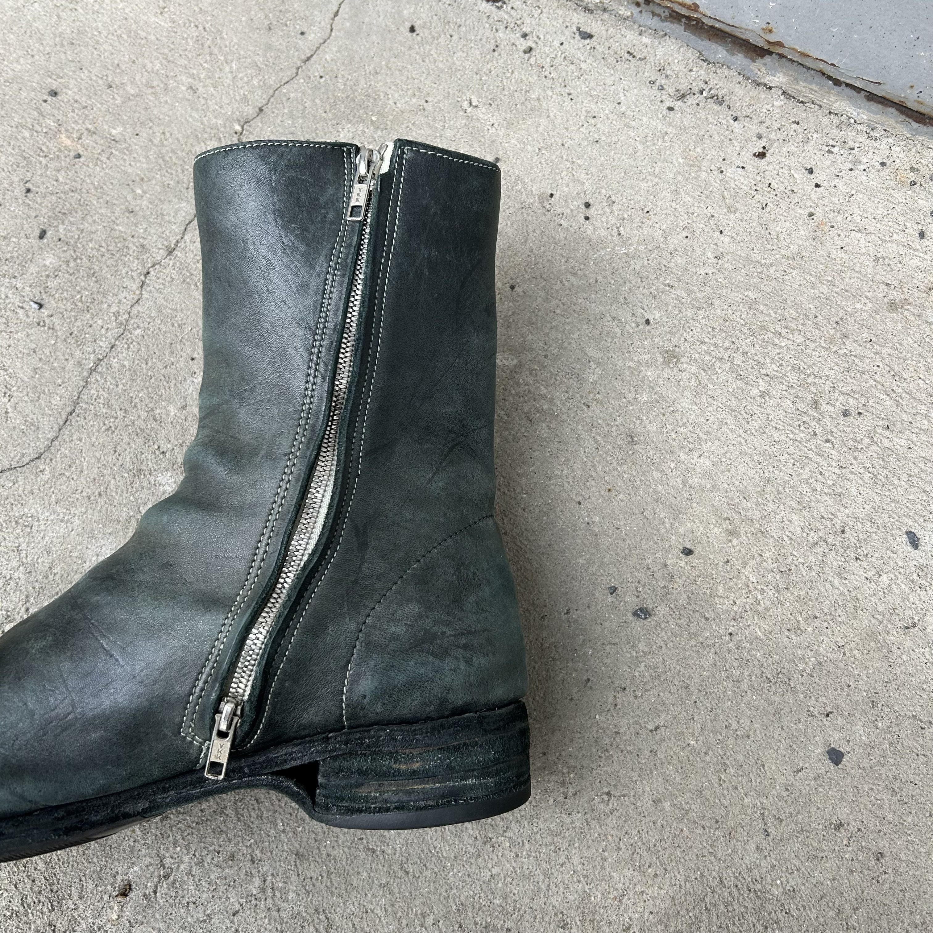 Carol Christian Poell CCP Carol Christian Poell Green Side-Zip No-Seam Boots Size US 11 / EU 44 - 6 Thumbnail