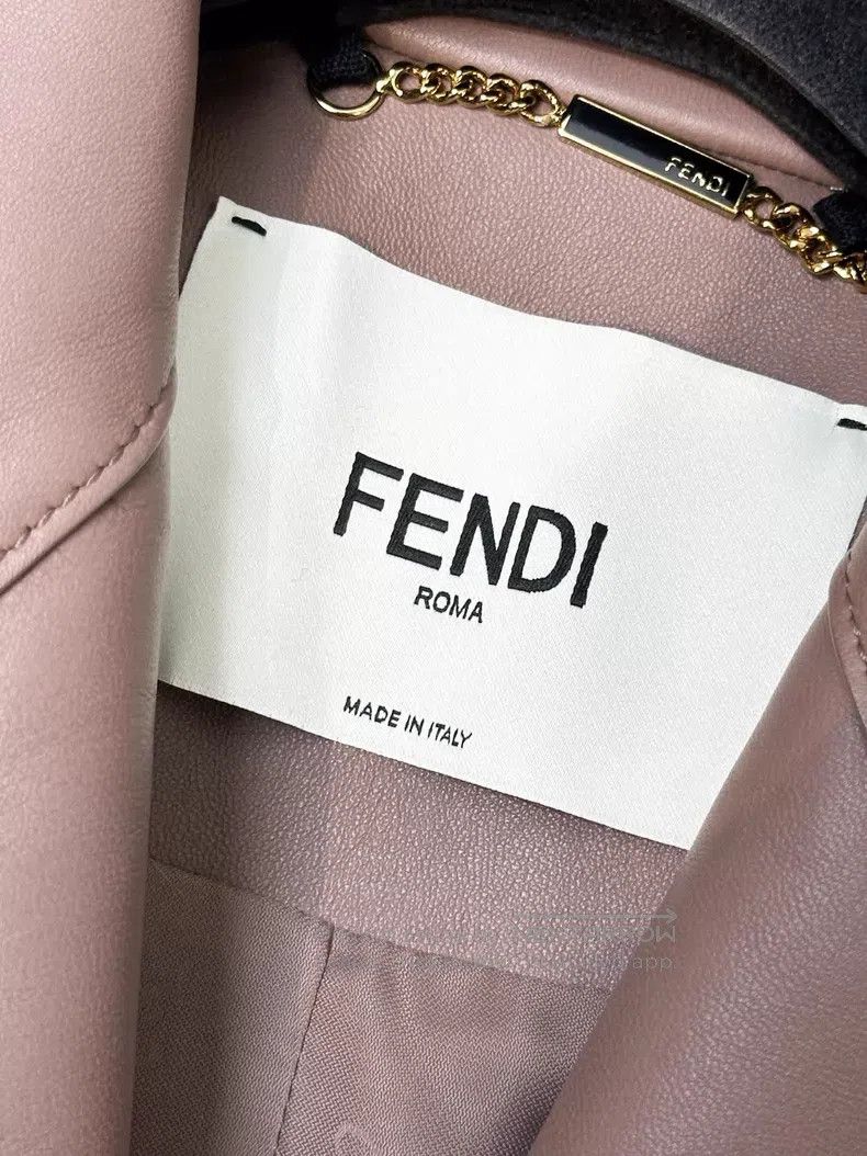 Fendi Fendi Purple Wool Cashmere Leather Collar Coat Size XXS / US 00 / IT 34 - 4 Thumbnail