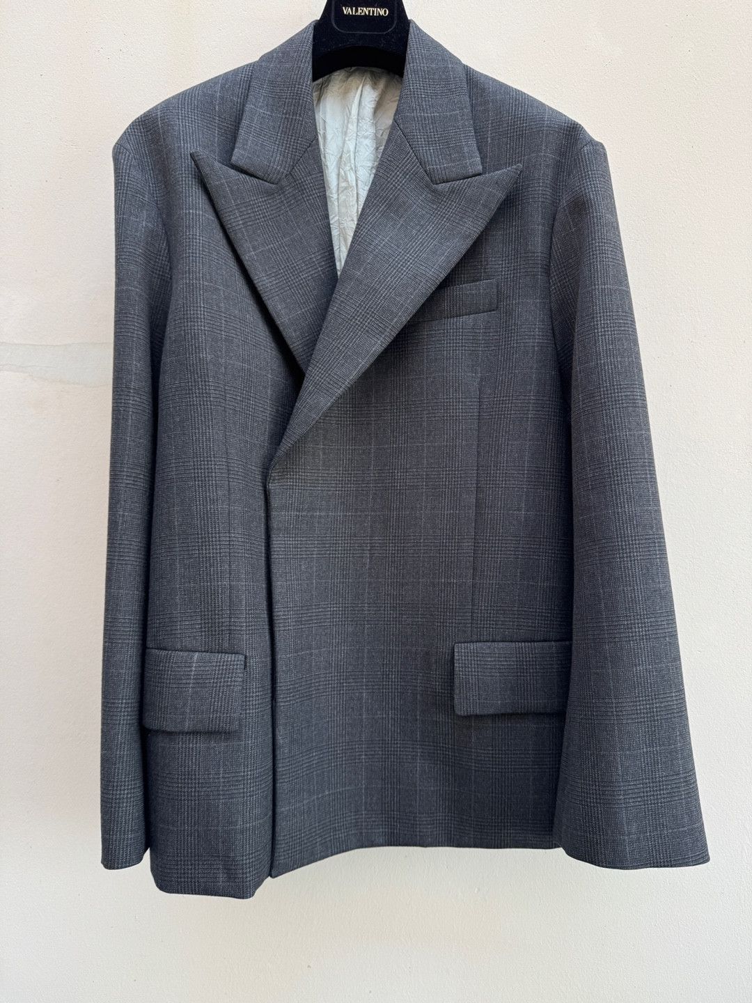 Acne Studios ACNE STUDIOS Fine-check Double-breasted Blazer Size US S / EU 44-46 / 1 - 16 Thumbnail