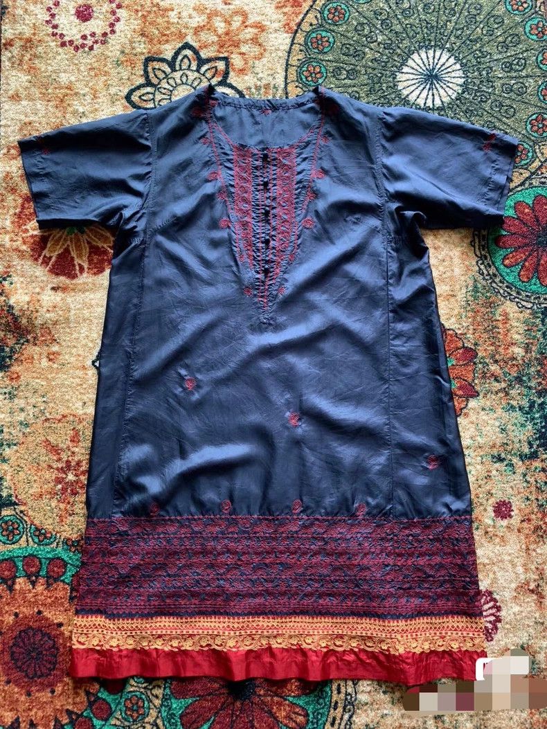 Issey Miyake issey miyake size:2 Silk embroidered dress Size XXS / US 00 / IT 34 - 2 Thumbnail