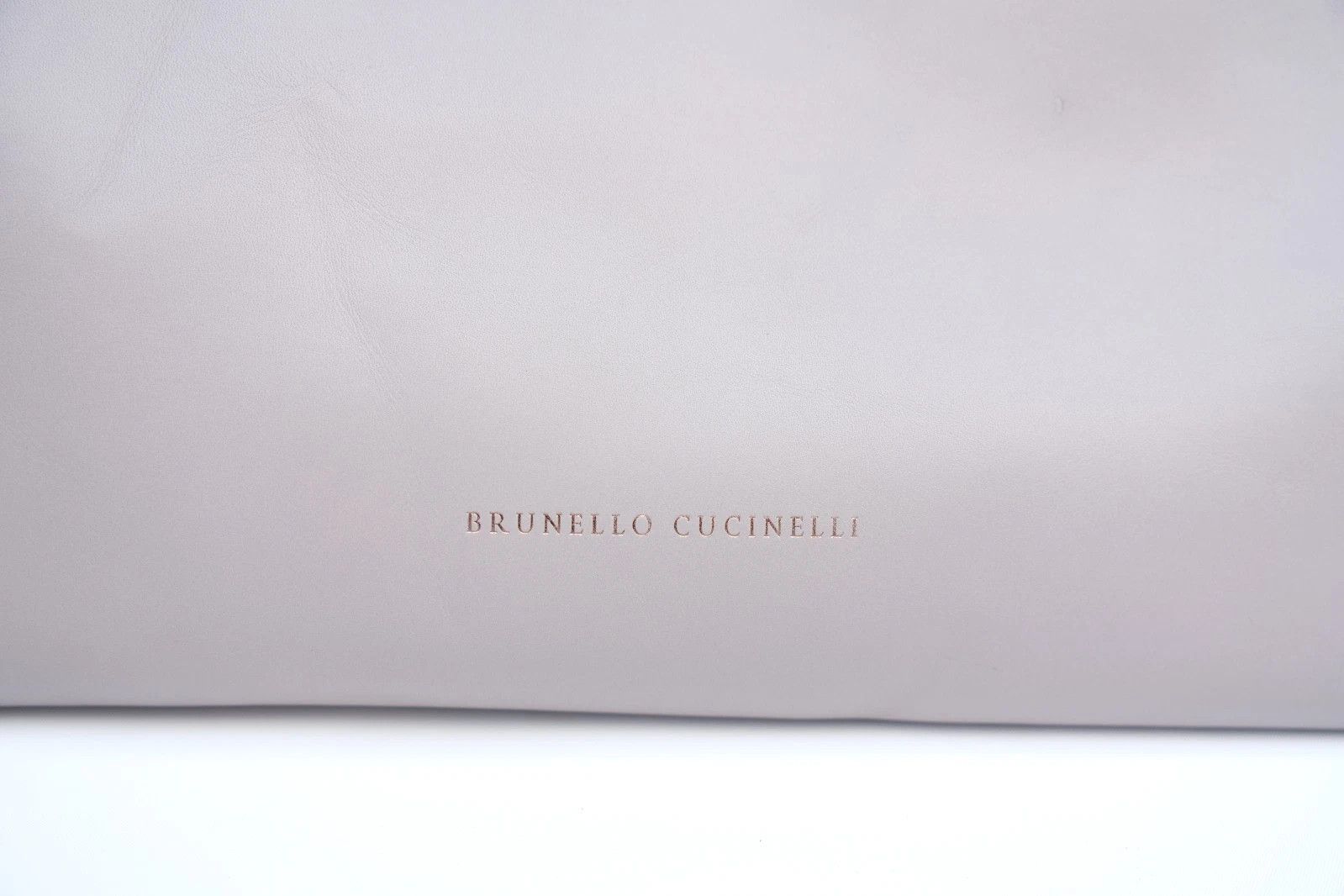 Brunello Cucinelli New Brunello Cucinelli Beige Leather Hobo Shoulder Bag Size ONE SIZE - 8 Thumbnail